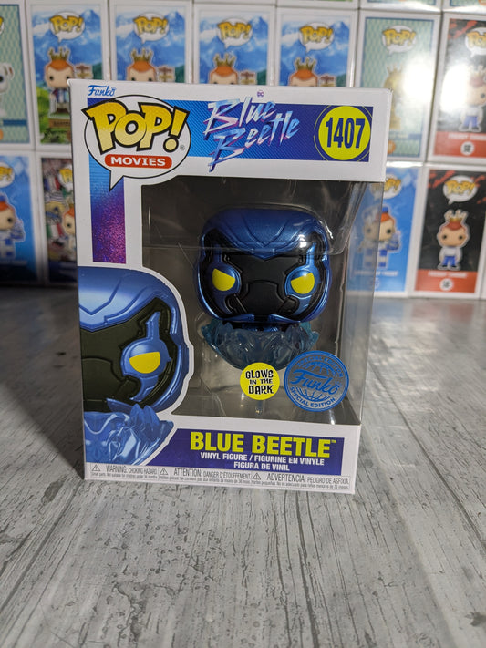 Funko pop 1407 : Blue Beetle (Glow)