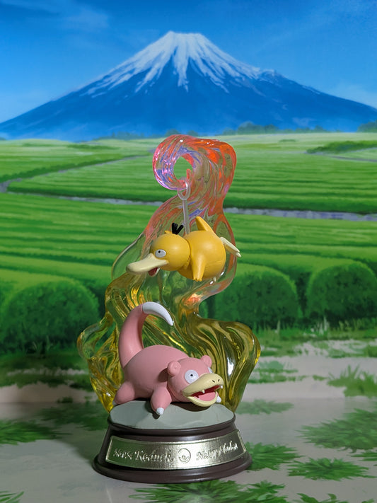 Re-Ment Pokémon Swing Vignette Collection Vol.3 - Psykokwak & Ramoloss | Psyduck & Slowpoke (~10cm)