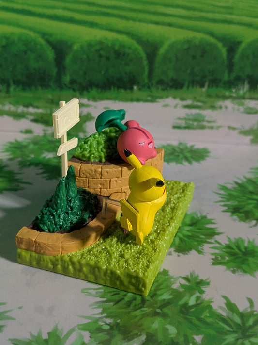 Re-Ment Pokémon - Pikachu & Granivol / Hoppip - Pokémon Garden