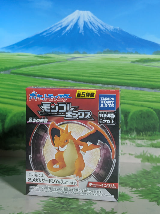 Takara Tomy Arts Moncolle Box - Campione Fiamma Blu - Charizard Y | Mega Charizard Y (~5cm)