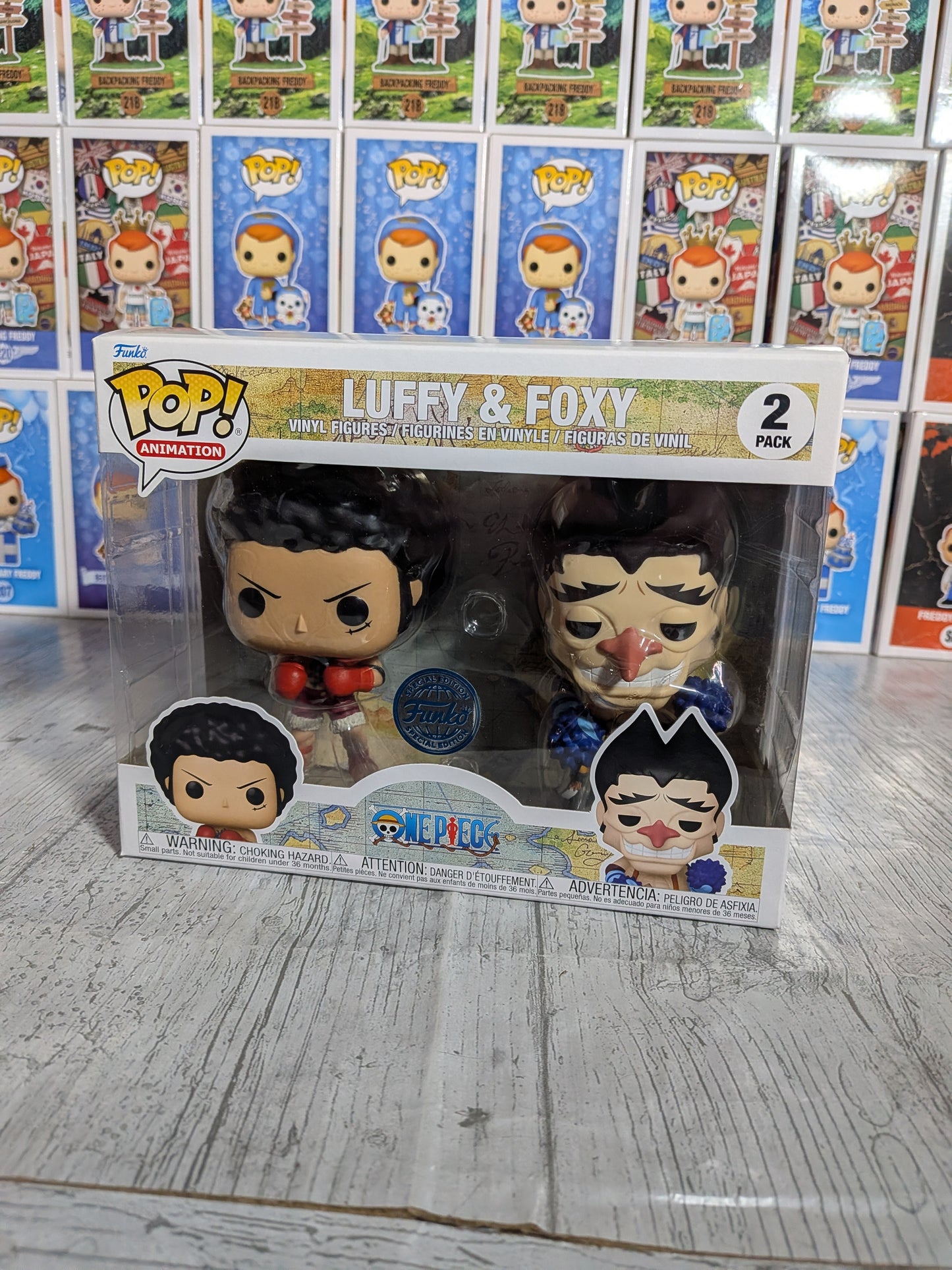 Funko Pop One Piece – Luffy &amp; Foxy (geöffnet)