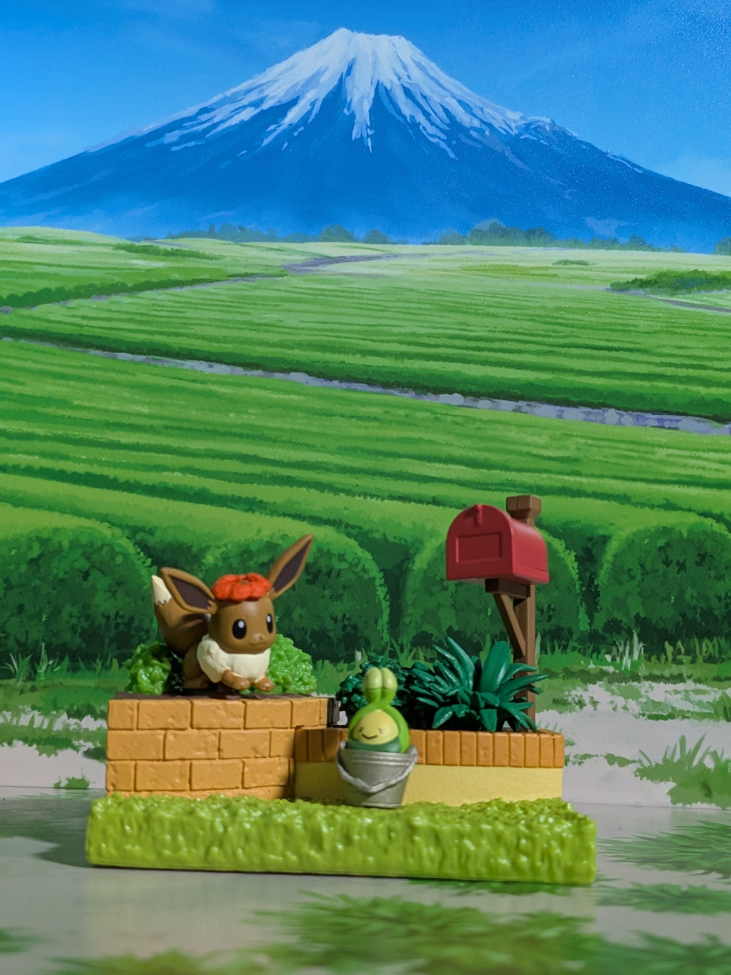Re-Ment Pokémon - Évoli / Eevee & Rozbouton / Budew - Pokémon Garden