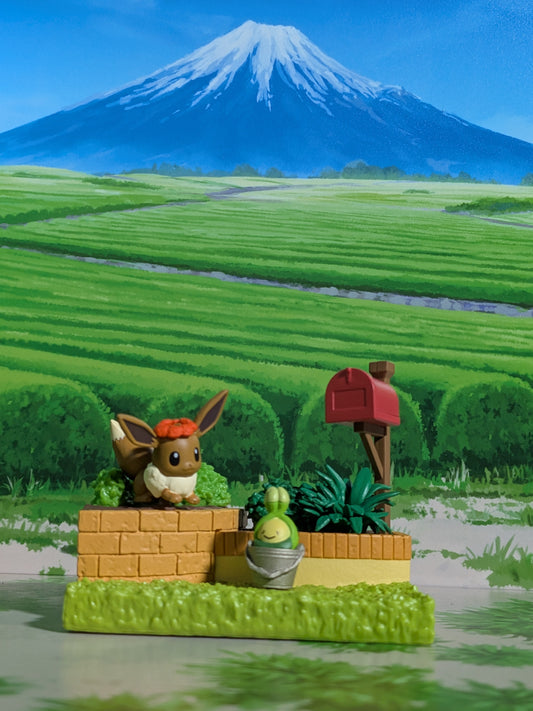 Re-Ment Pokémon - Évoli / Eevee & Rozbouton / Budew - Pokémon Garden