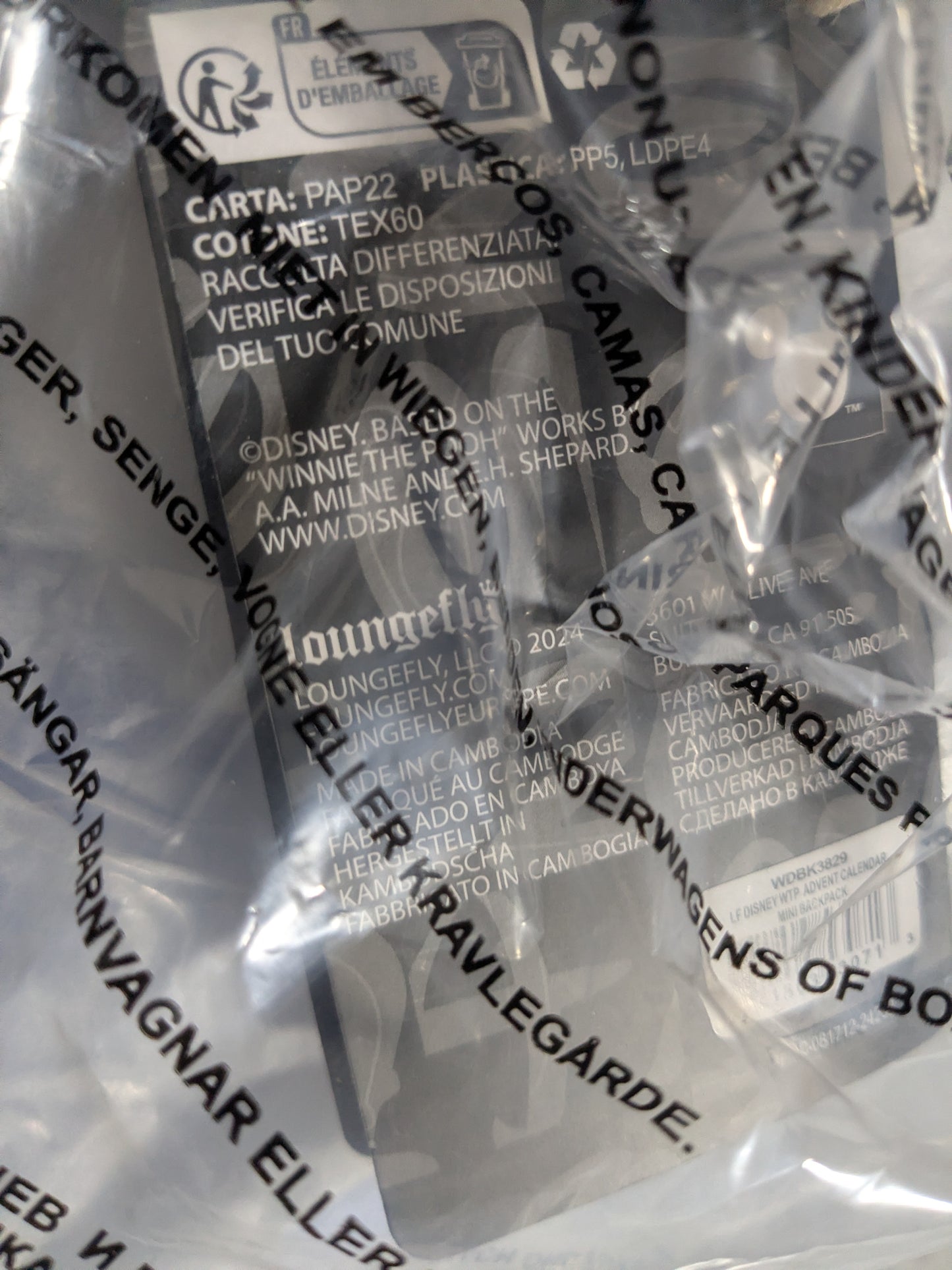 Loungefly : Winnie the Pooh Advent Calendar Mini Backpack ❄️