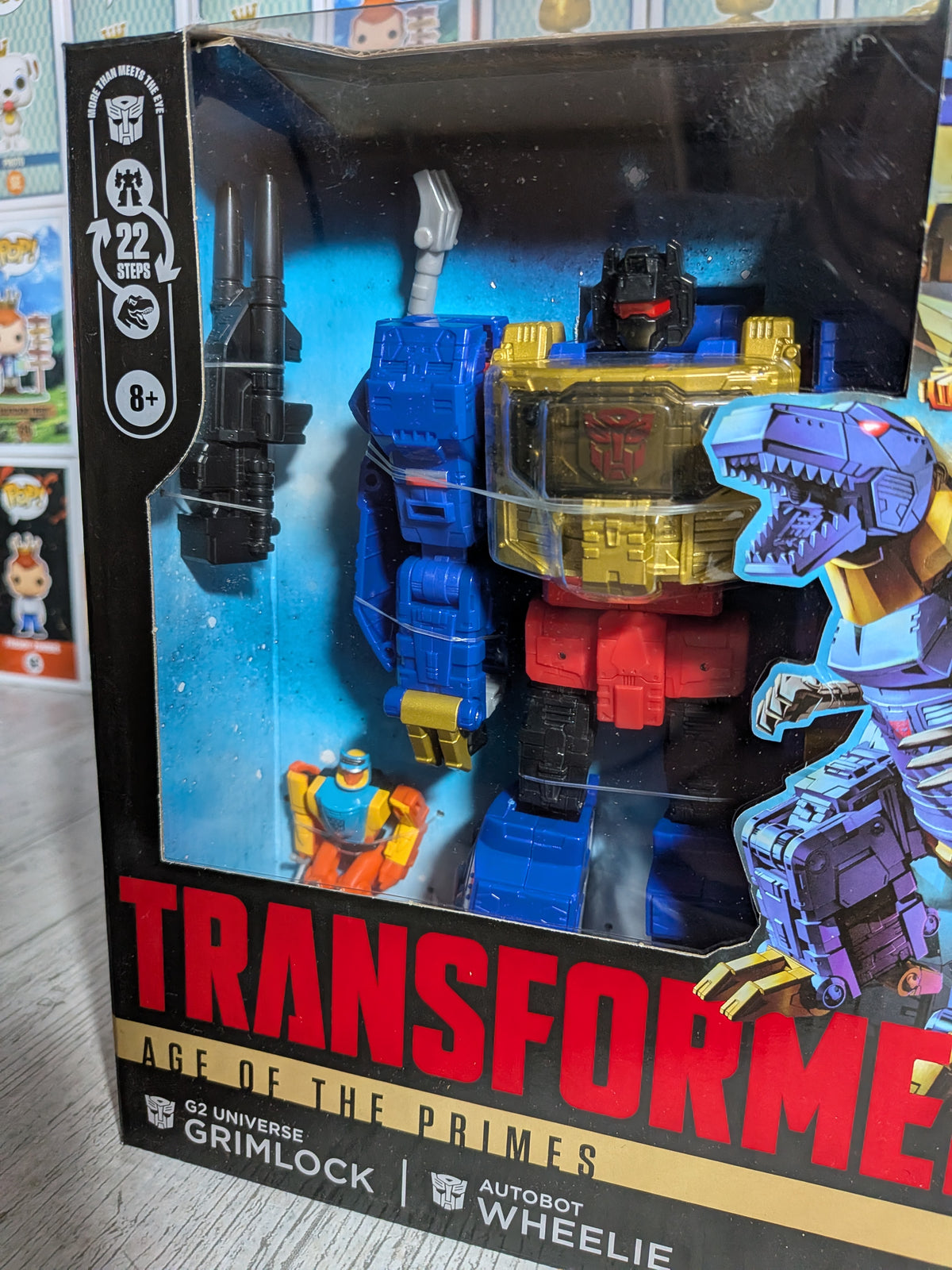 Hasbro Transformers Age of the Primes Leader Class - Grimlock &amp; Wheelie (19cm)
