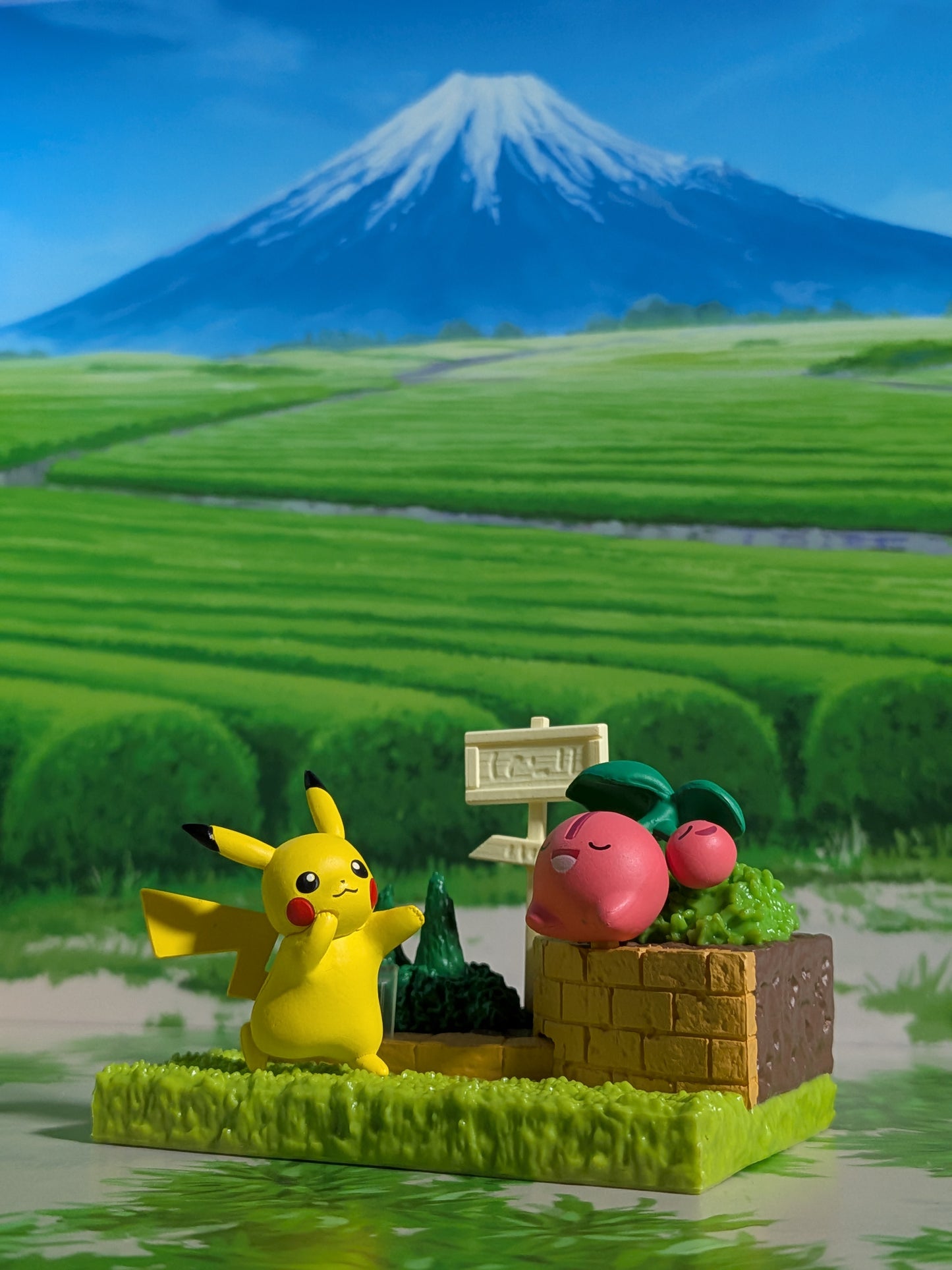 Re-Ment Pokémon - Pikachu & Granivol / Hoppip - Pokémon Garden
