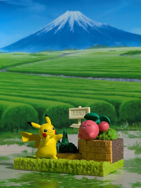 Re-Ment Pokémon - Pikachu & Granivol / Hoppip - Pokémon Garden