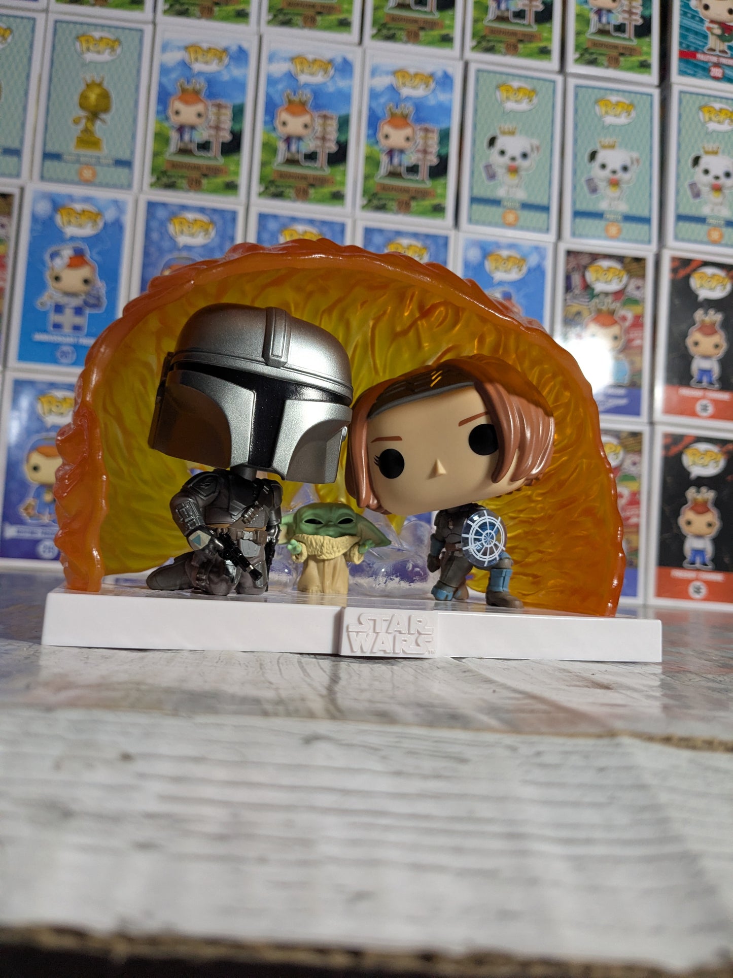 Funko pop Star Wars #719 - Grogu Force Barrier (Opened / Damaged Box/ Destroyed plastic)