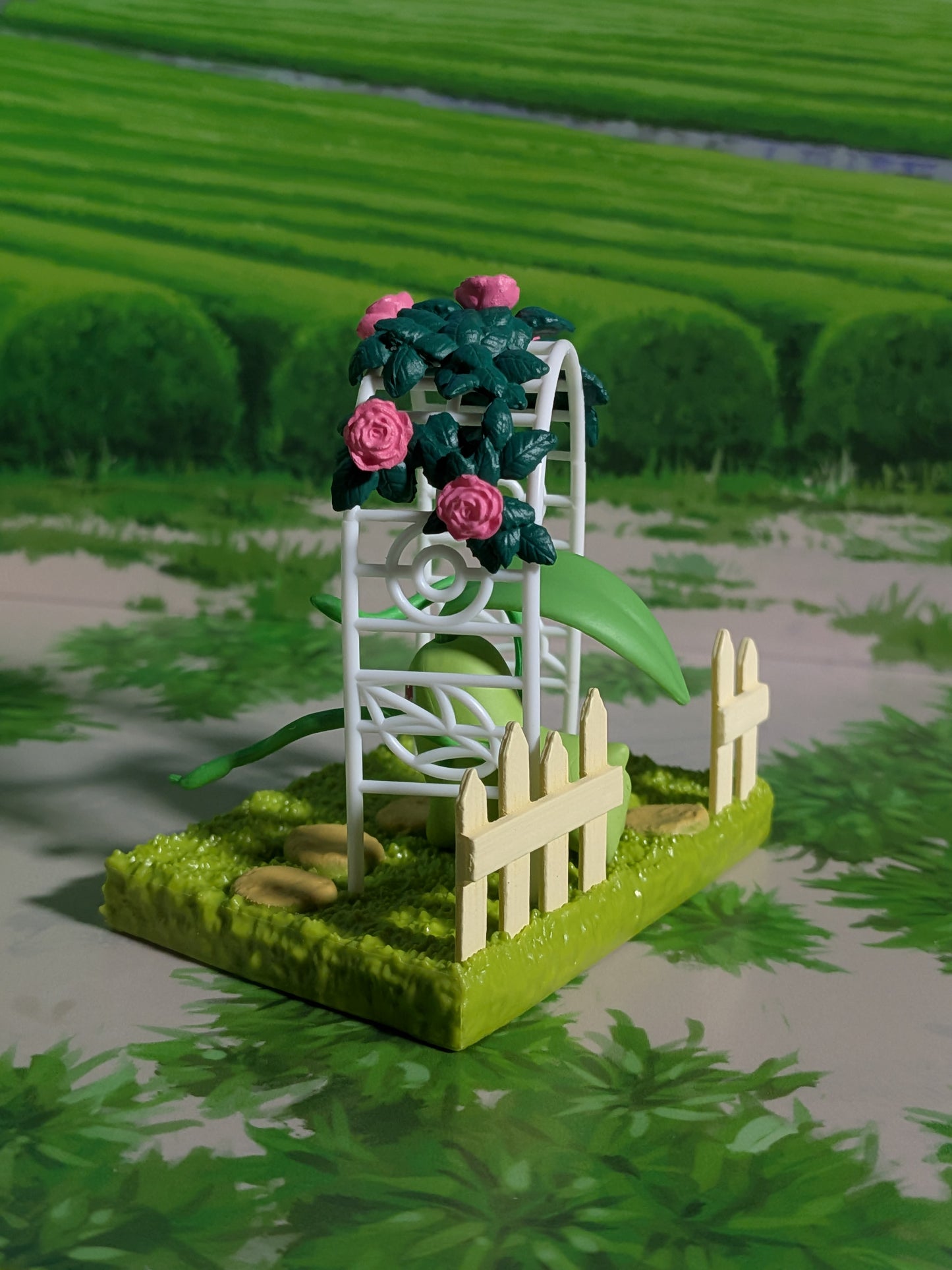 Re-Ment Pokémon - Germignon / Chikorita - Pokémon Garden (Lire description)