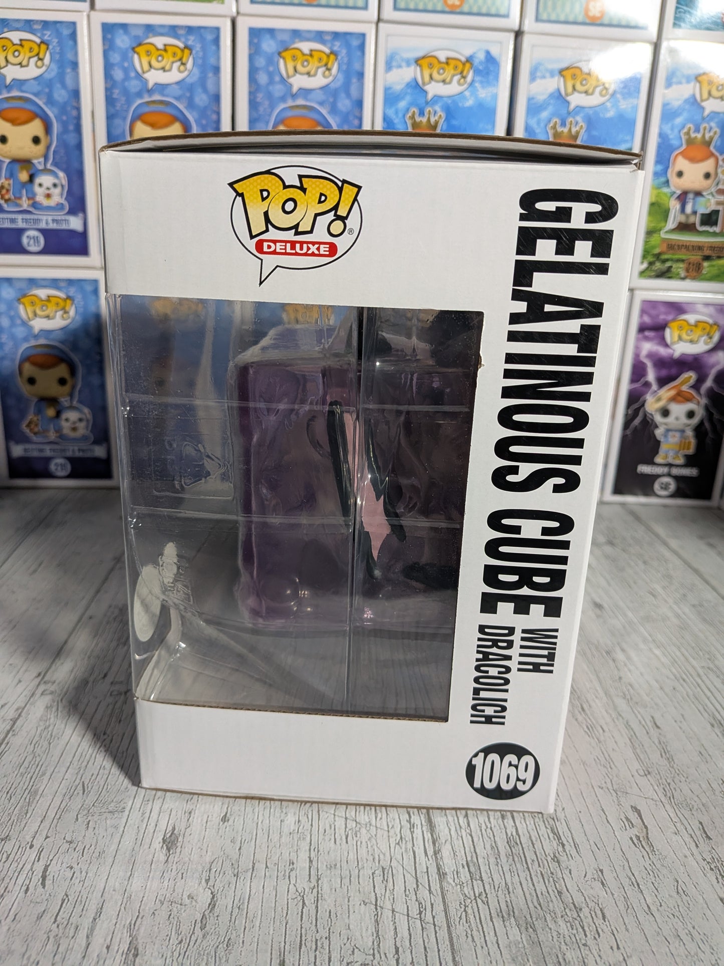 Funko Pop Games Dungeons &amp; Dragons #1069 - Gelatinewürfel mit Dracolich (Leuchtend/Geöffnet/Beschädigtes Plastik)