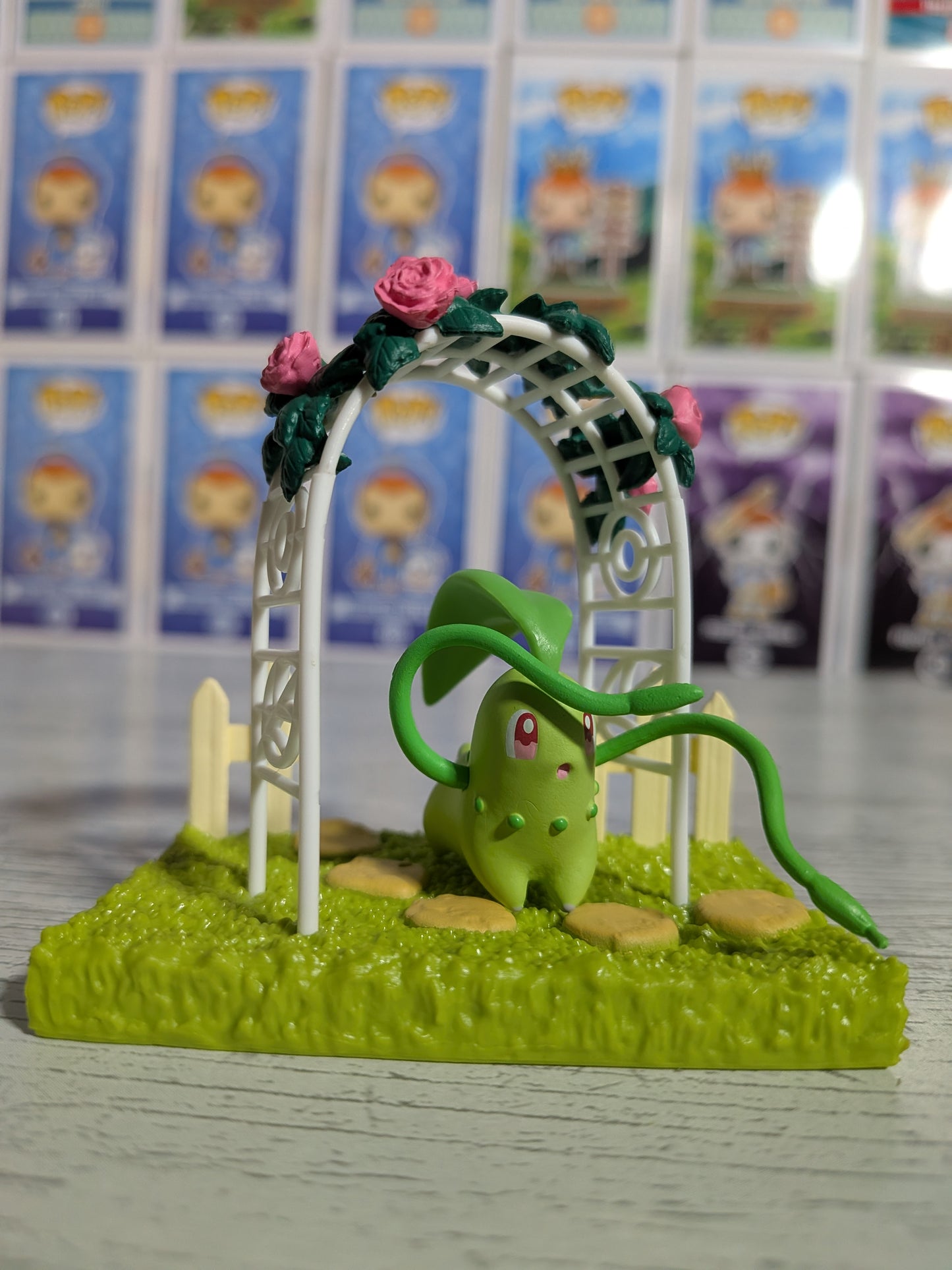Re-Ment Pokémon - Germignon / Chikorita - Pokémon Garden (Lire description)