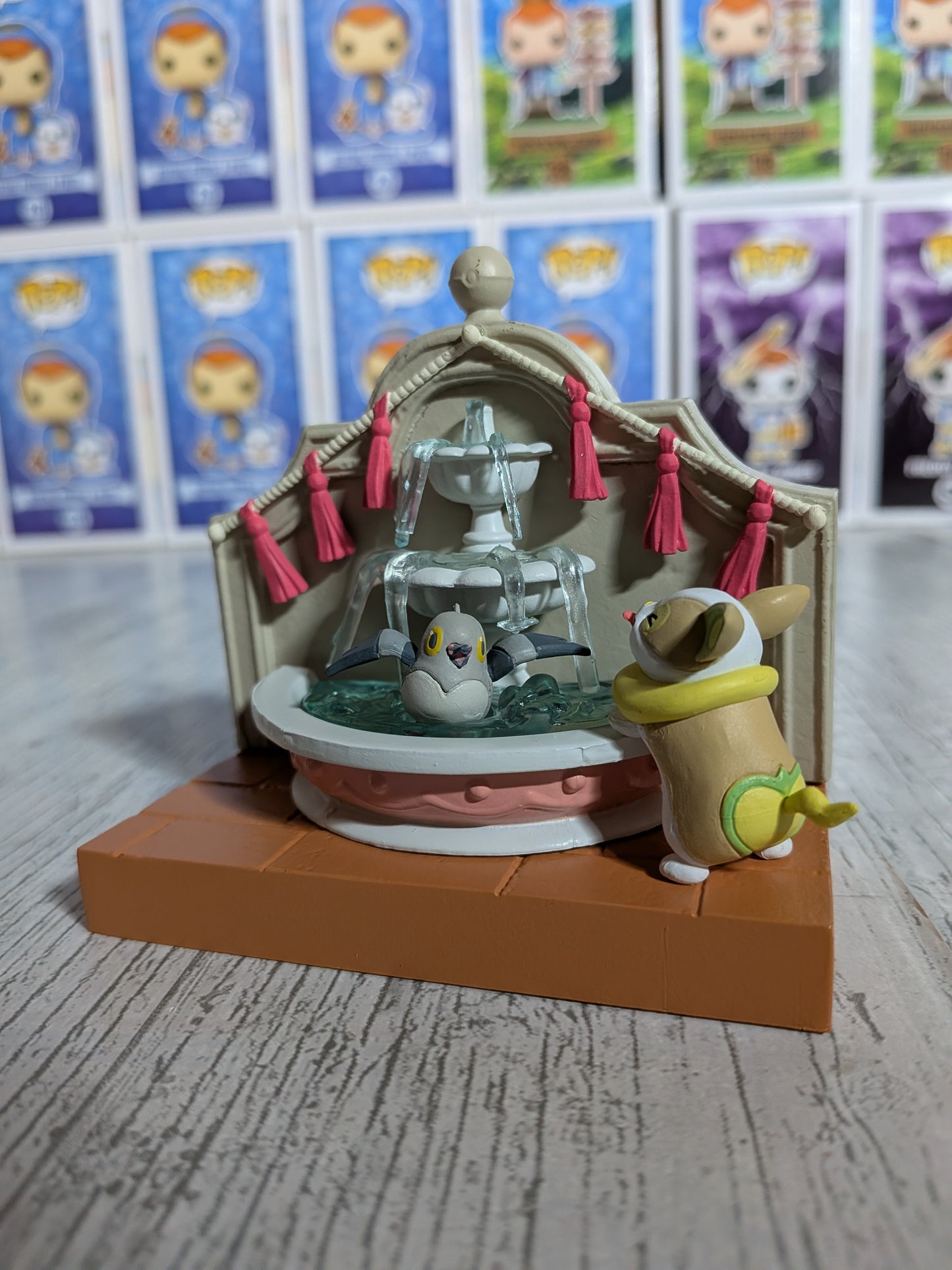 Re-Ment Pokémon Town 2 Festival Street Corner - Voltoutou & Poichigeon (~10cm)