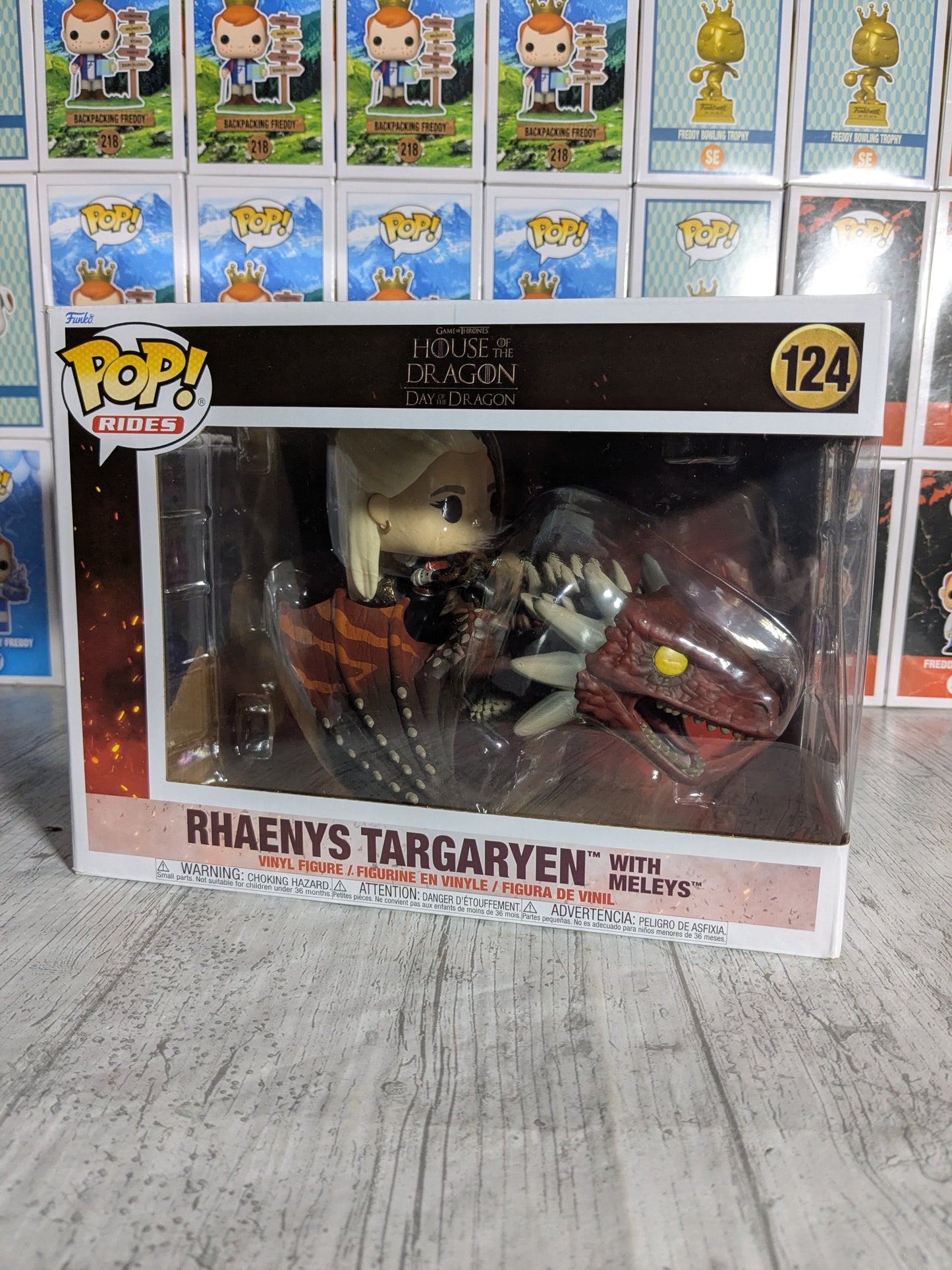 Funko pop House of the Dragon #124 - Rhaenys Targaryen with Meleys (Opened/Damaged Box)
