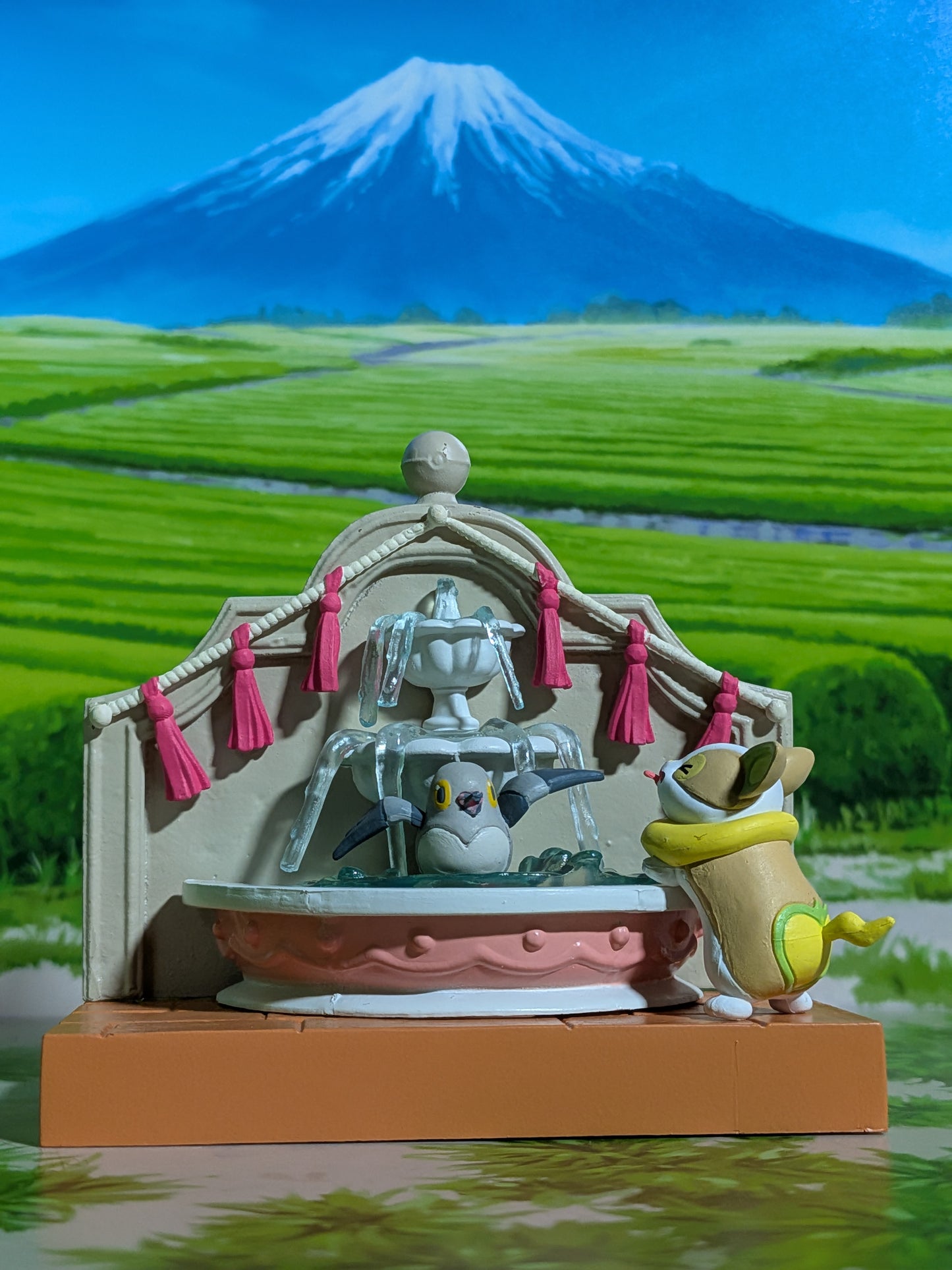 Re-Ment Pokémon Town 2 Festival Street Corner - Voltoutou & Poichigeon (~10cm)