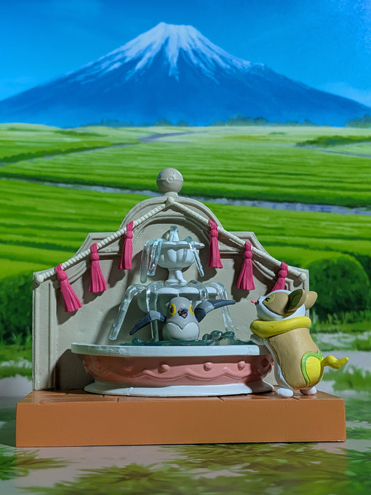 Re-Ment Pokémon Town 2 Festival Street Corner - Voltoutou & Poichigeon (~10cm)