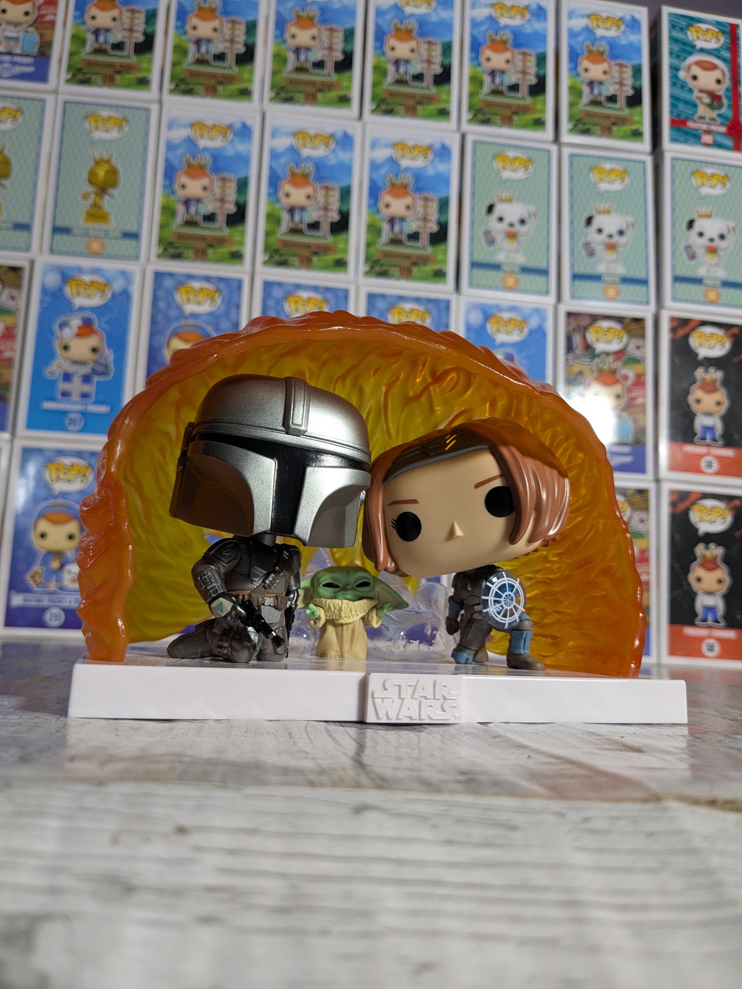 Funko pop Star Wars #719 - Grogu Force Barrier (Opened / Damaged Box/ Destroyed plastic)