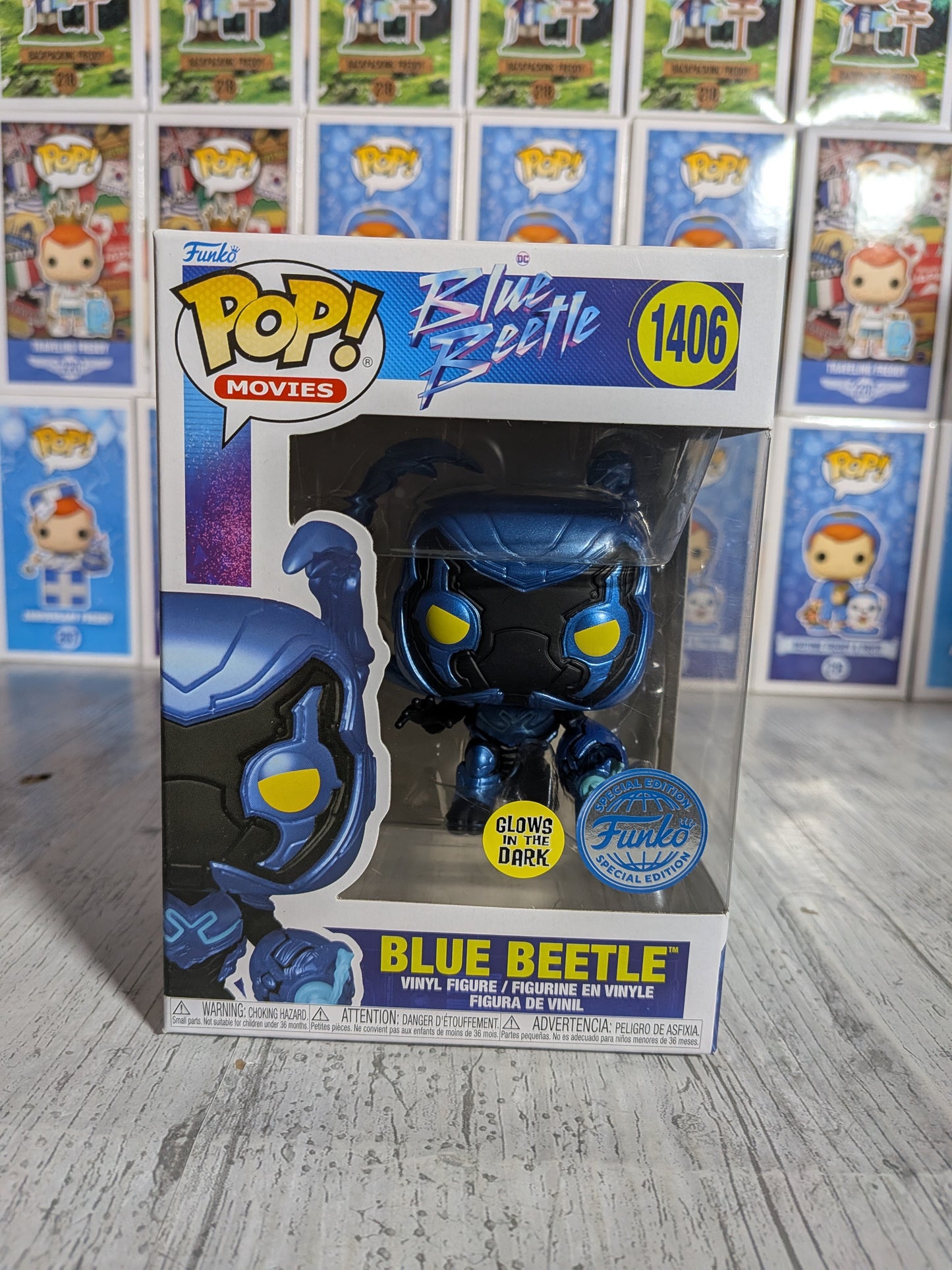 Funko Pop Heroes #1406 - Blue Beetle (Leuchtend)