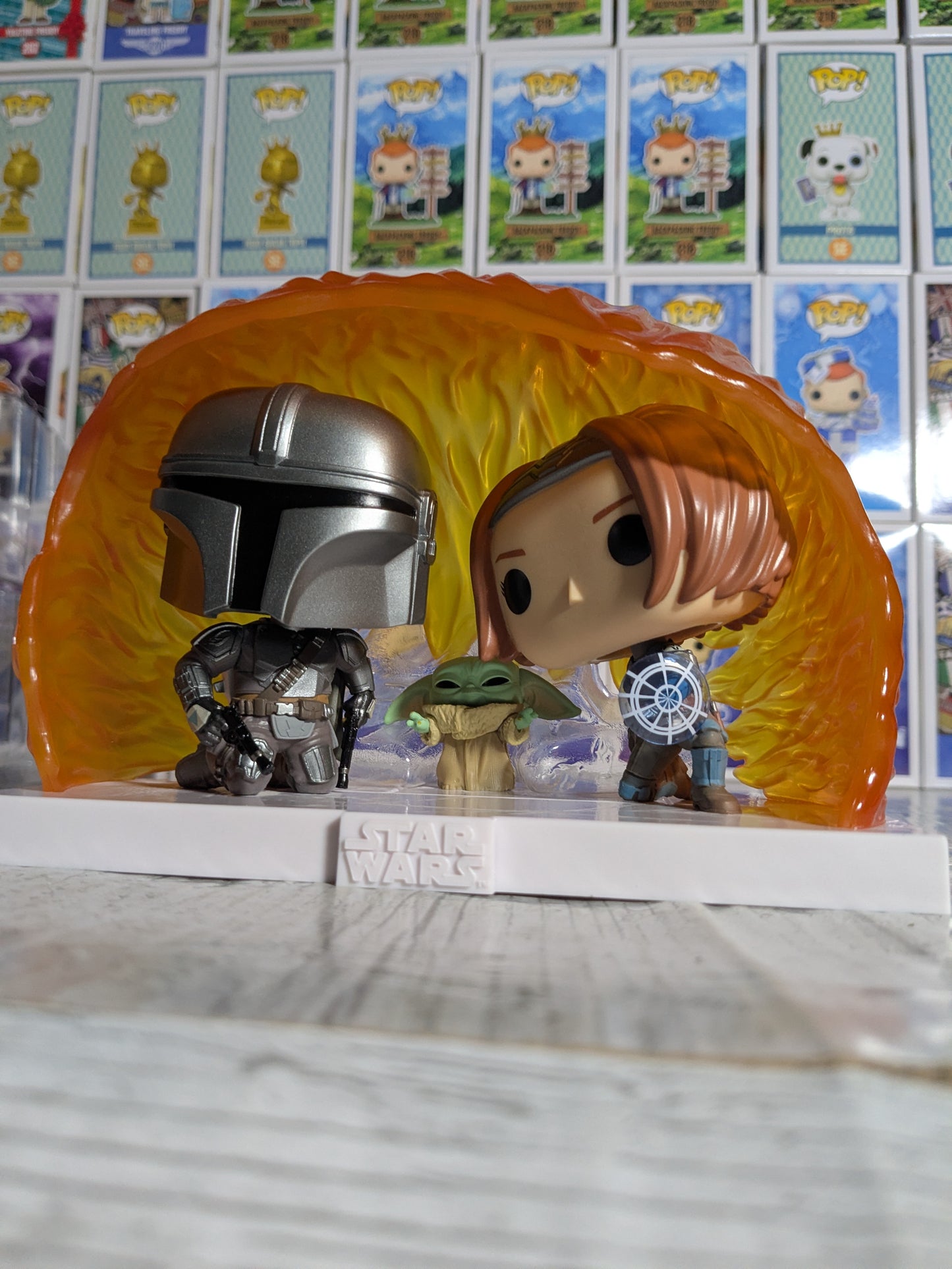 Funko pop Star Wars #719 - Grogu Force Barrier (Opened / Damaged Box/ Destroyed plastic)