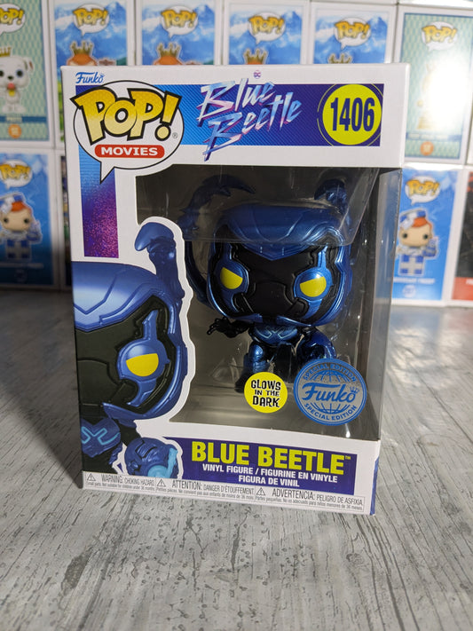 Funko pop 1406 : Blue Beetle (Glow)