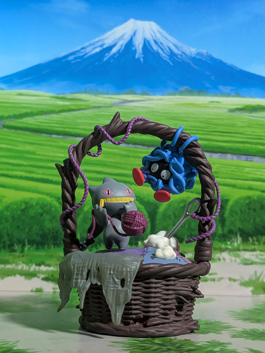 Re-Ment Pokémon Sweet Crafts Collection - Saquedeneu & Branette / Tangela & Banette (~10 cm)