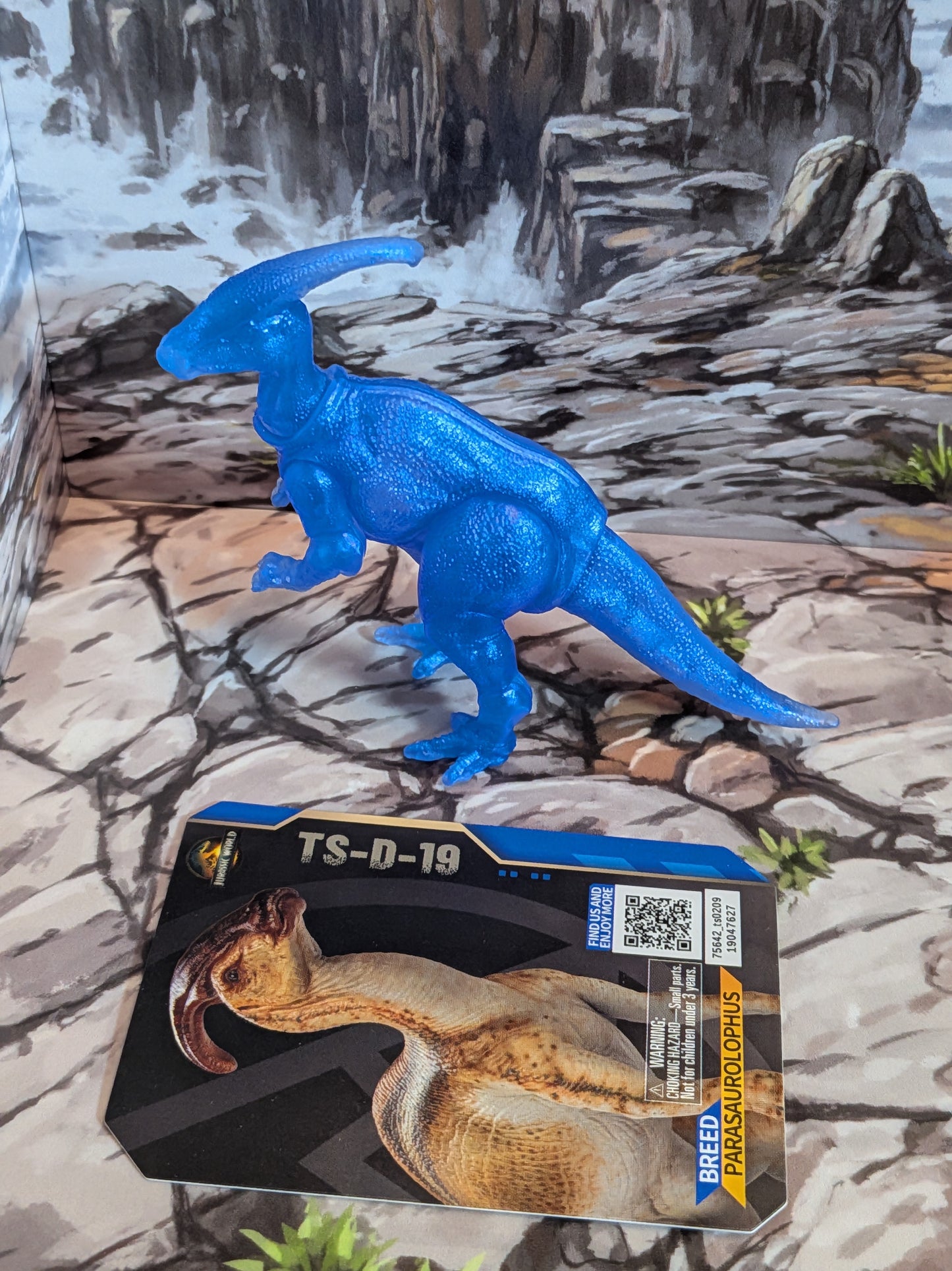 Blokees - Jurassic World Terraventure Ts02 - Parasaurolophus (Translucent Blue) (~9cm)