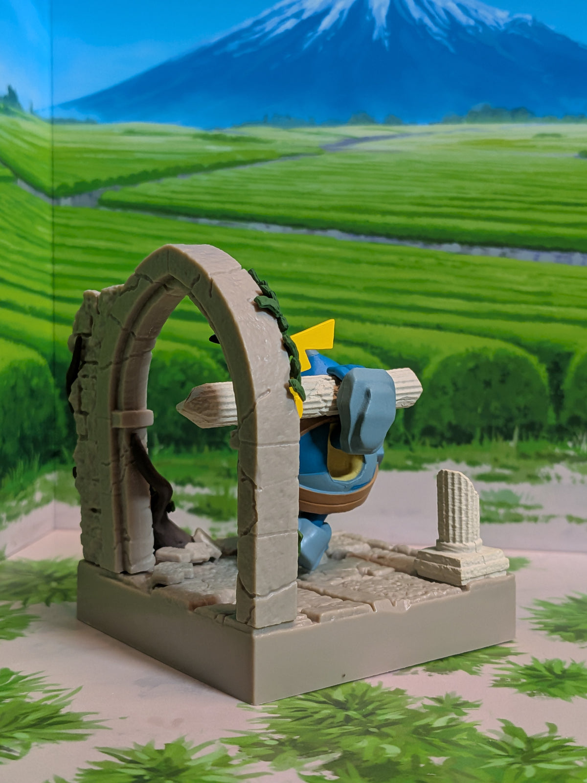 Re-Ment Pokémon: Diorama Collection - Ancient Castle Ruins - Pikachu & Gringolem | Pikachu & Golett (~10cm)