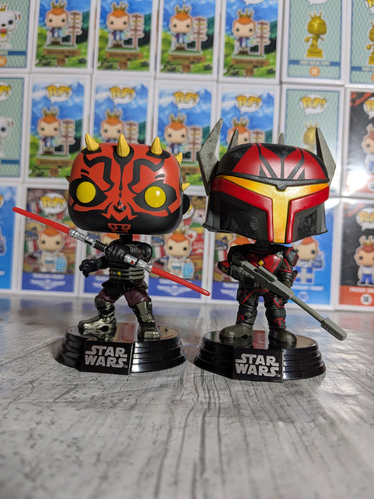 Funko pop : Darth Maul & Gar Saxon (Glow/Damaged Box/Opened)