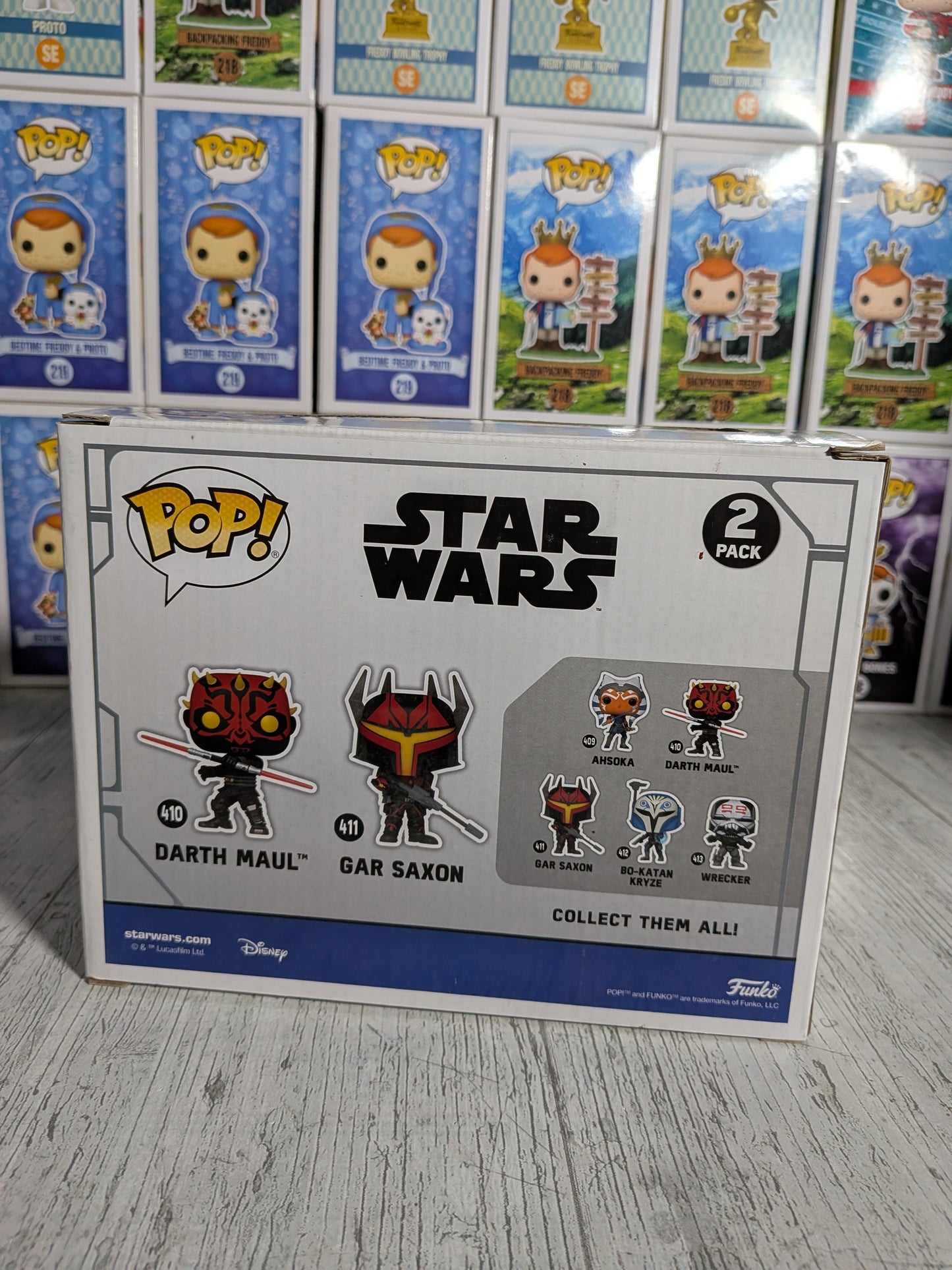 Funko Pop Star Wars - Darth Maul &amp; Gar Saxon (Leuchtend/Beschädigte Verpackung/Geöffnet)