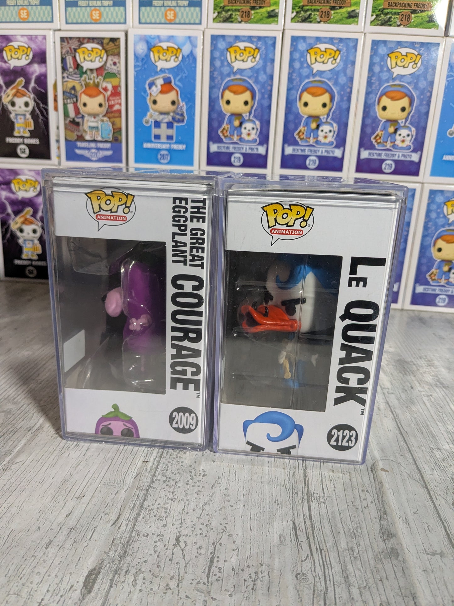 Funko pop Cartoon Network - Courage The Great Eggplant / Le Quack (Bundle)
