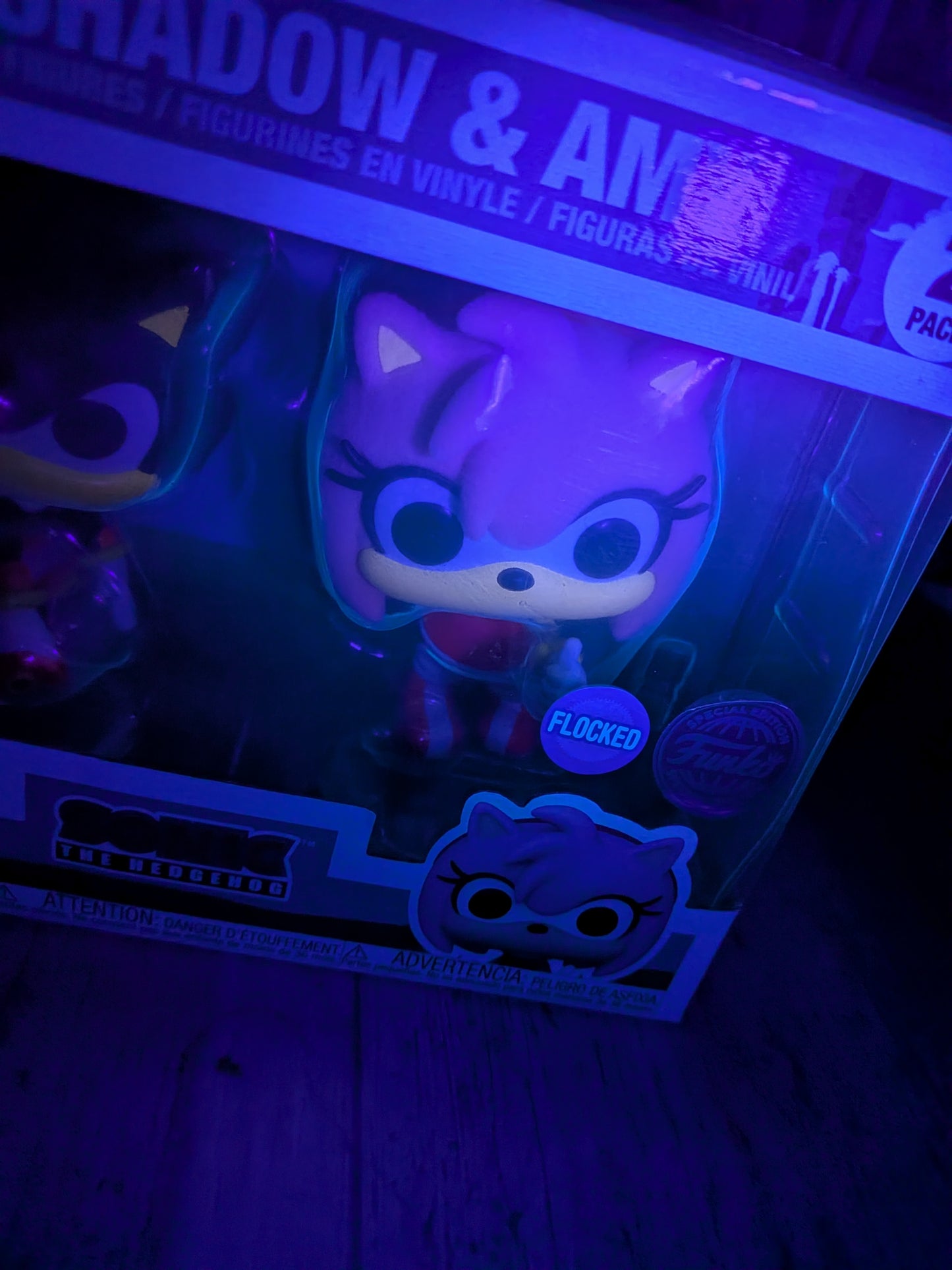 Funko Pop Sonic the Hedgehog - Shadow &amp; Amy (beflockt)