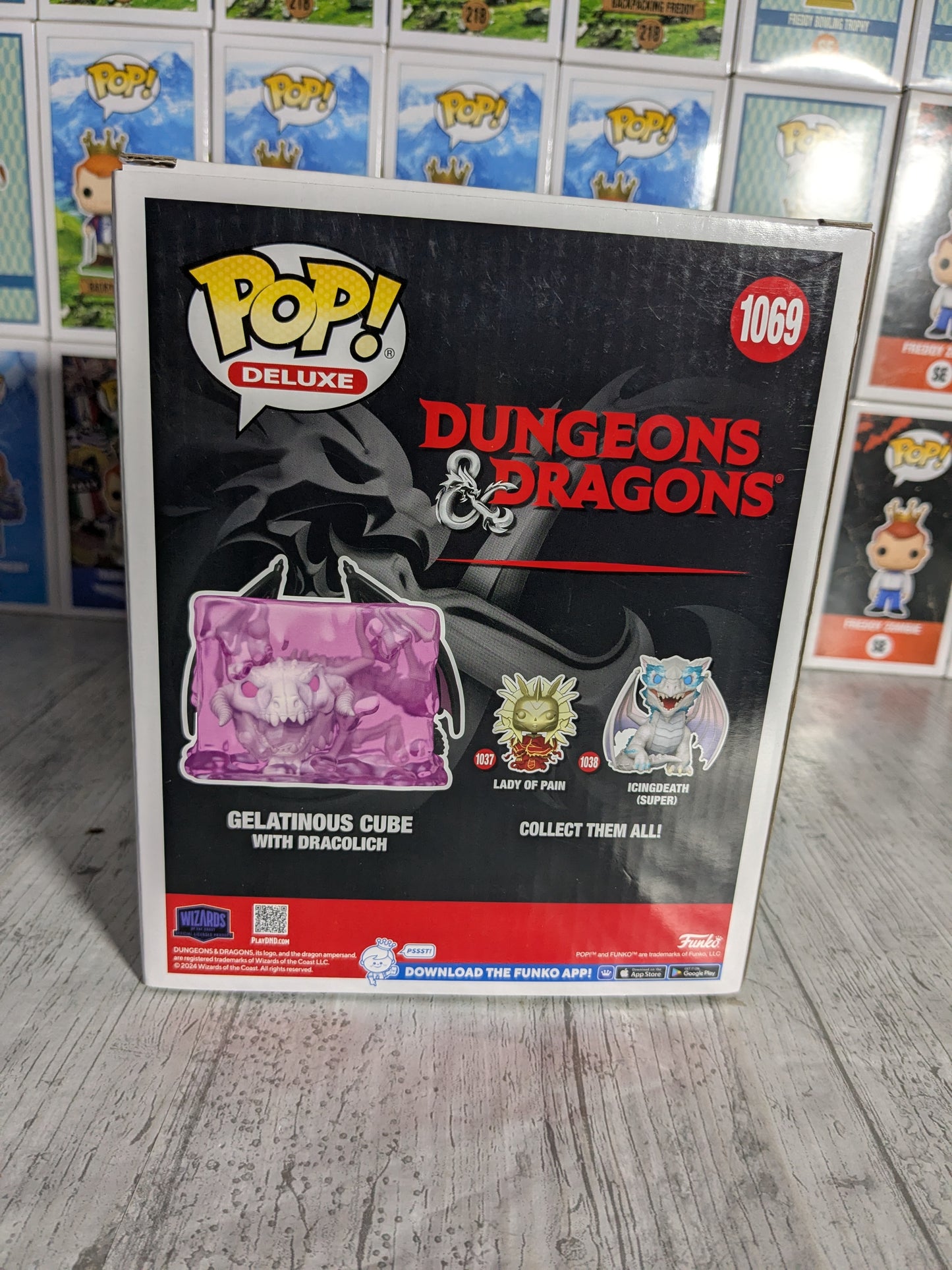 Funko pop 1069 : Gelatinous Cube with Dracolich (Glow/Opened/ Damaged Plastic)
