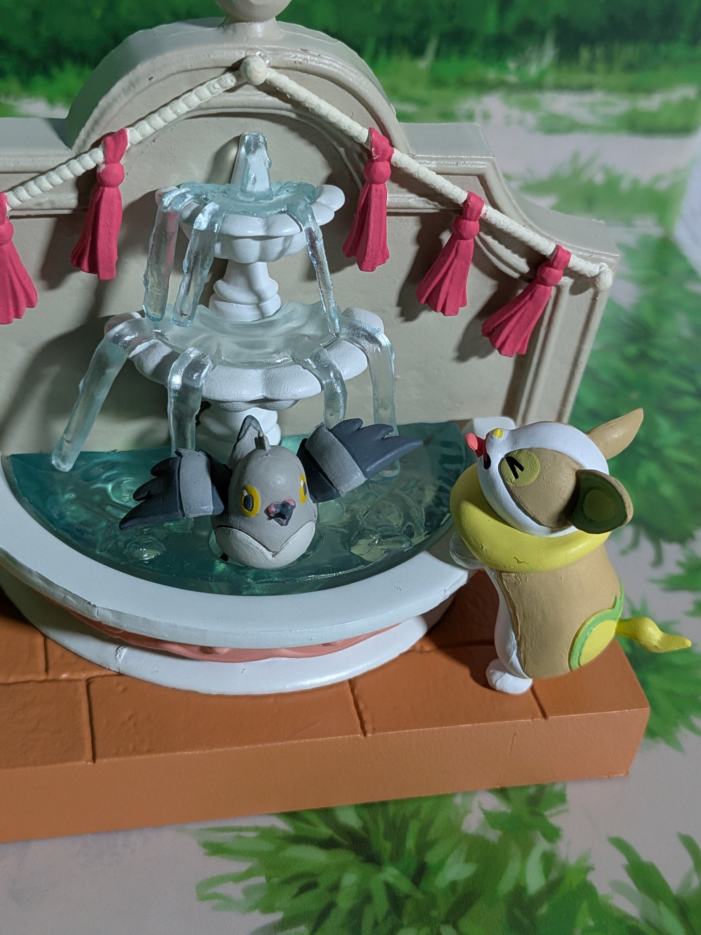 Re-Ment Pokémon Town 2 Festival Street Corner - Voltoutou & Poichigeon (~10cm)
