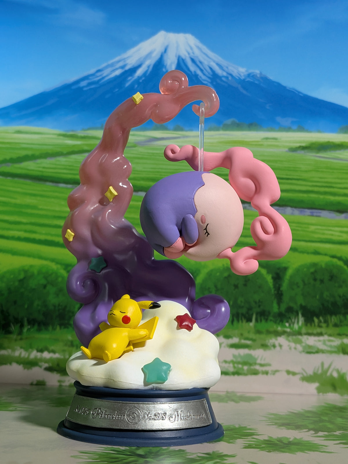Re-Ment Pokémon Swing Vignette Collection Vol.4 - Pikachu & Mushana | Musharna (~10cm)