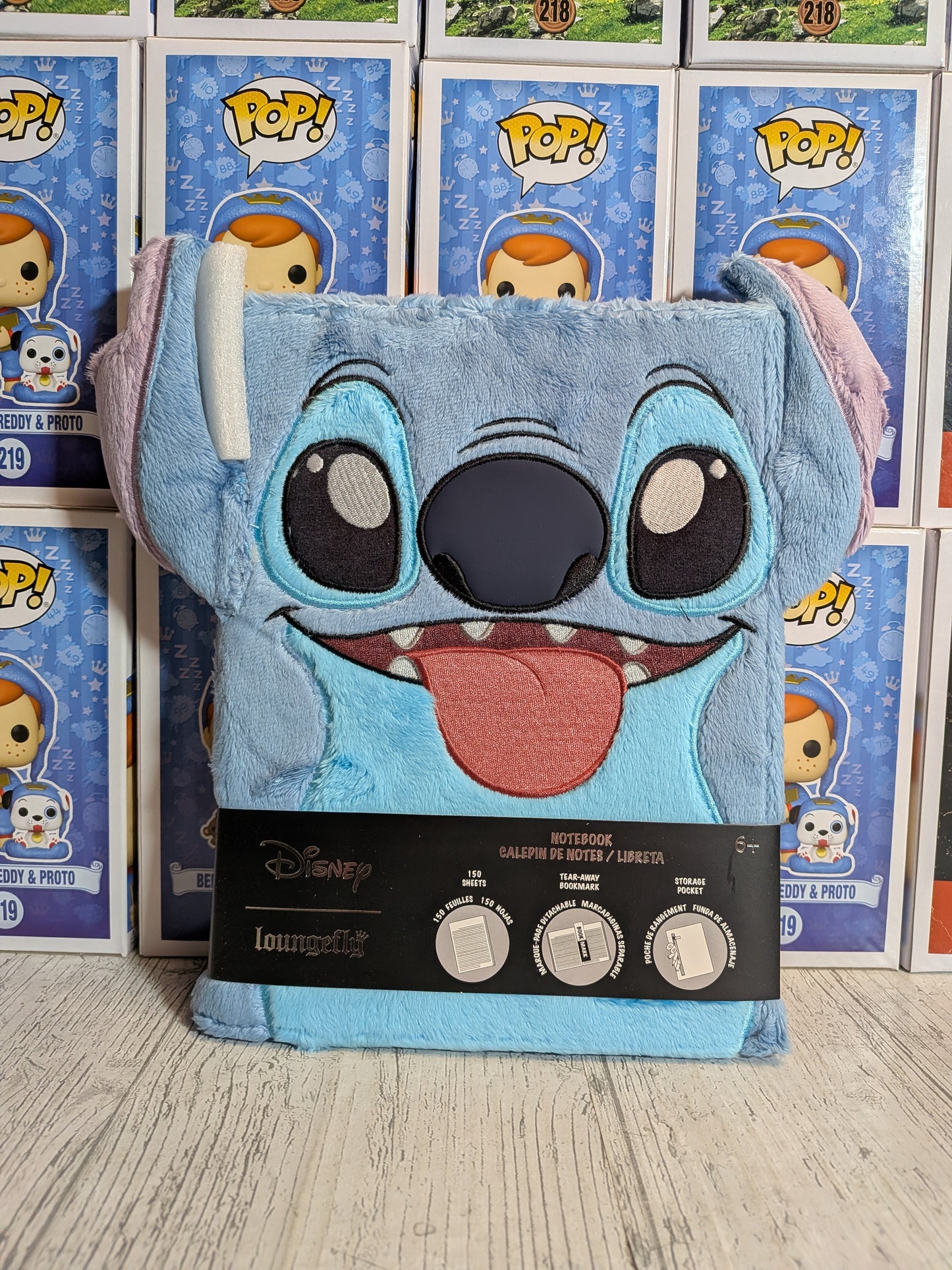 Loungefly Disney - Stitch Plüsch-Sherpa Cosplay Nachfüllbares Notizbuch