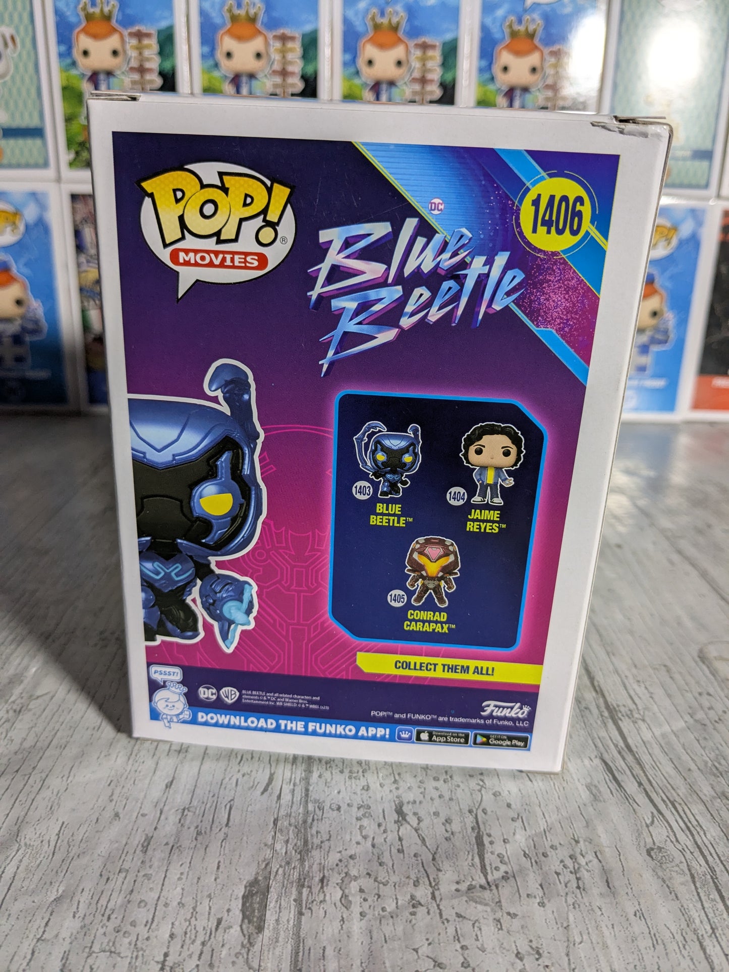 Funko pop 1406 : Blue Beetle (Glow)