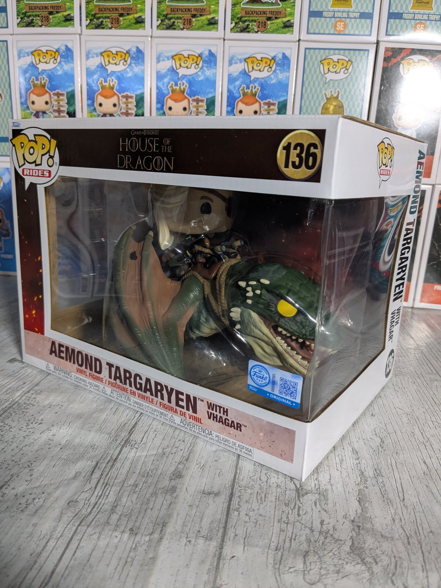 Funko pop House of the Dragon #136 - Aemond Targaryen with Vhagar