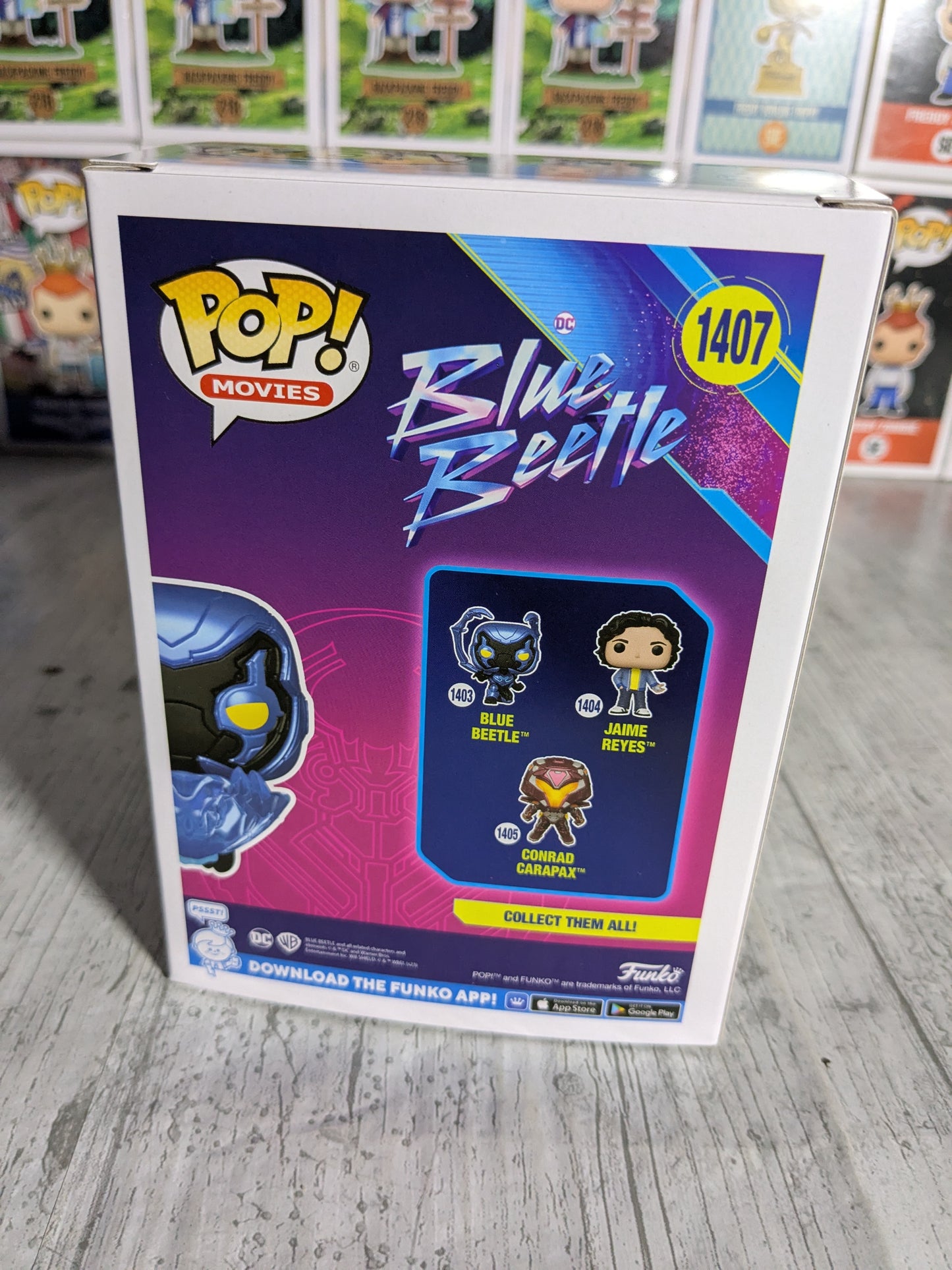 Funko pop 1407 : Blue Beetle (Glow)