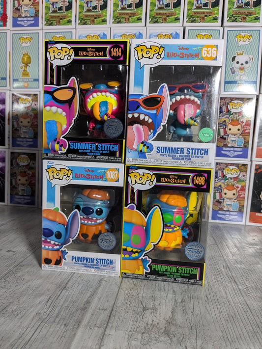 Funko pop Disney - Summer Stitch & Pumpkin Stitch (Bundle 4)