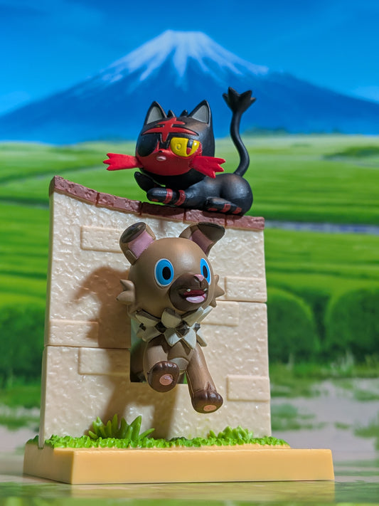 Re-Ment Pokémon - Flamiaou & Rocabot | Litten & Rockruff | Nyabby & Iwanko - Welcome Home Collection