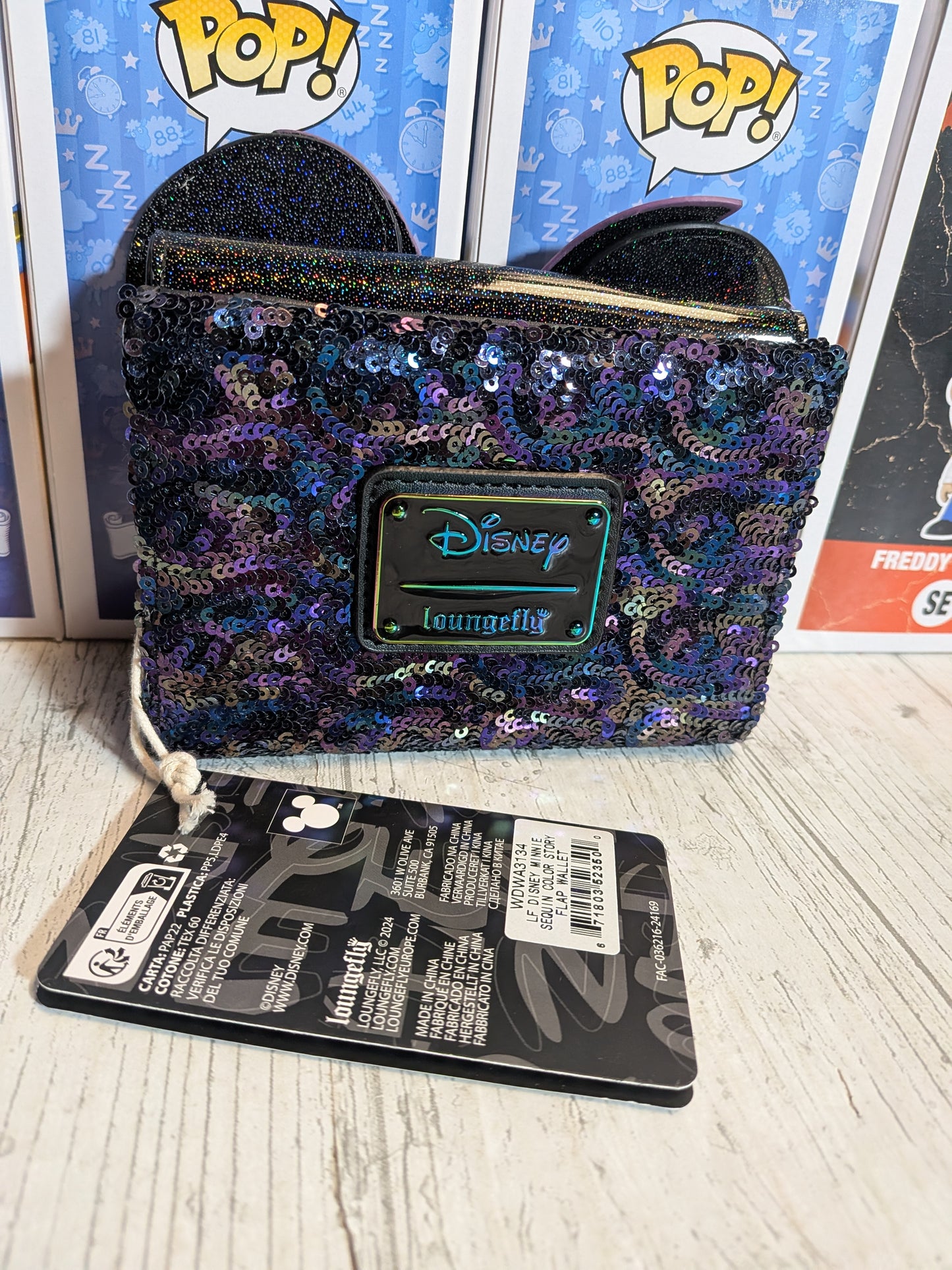 Loungefly Disney - Minnie Mouse Pailletten-Geldbörse in verschiedenen Farben 🦇