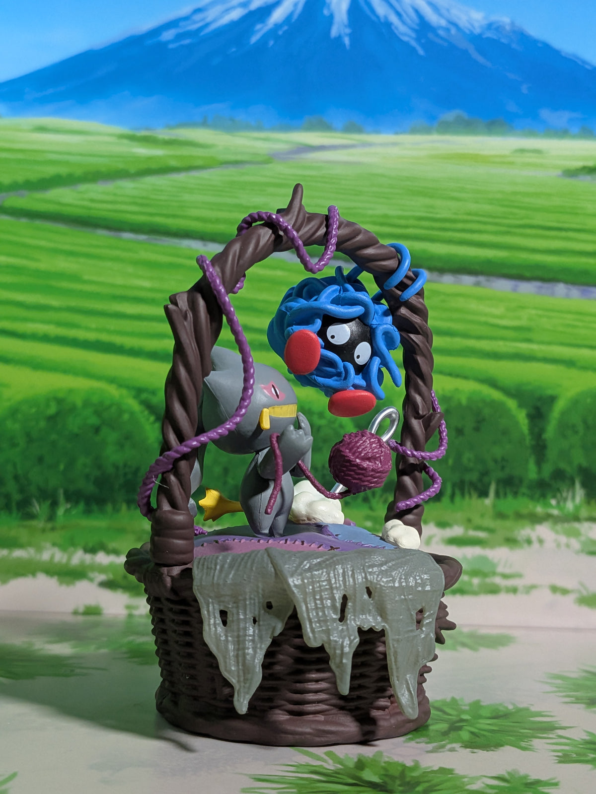 Re-Ment Pokémon Sweet Crafts Collection - Saquedeneu & Branette / Tangela & Banette (~10 cm)