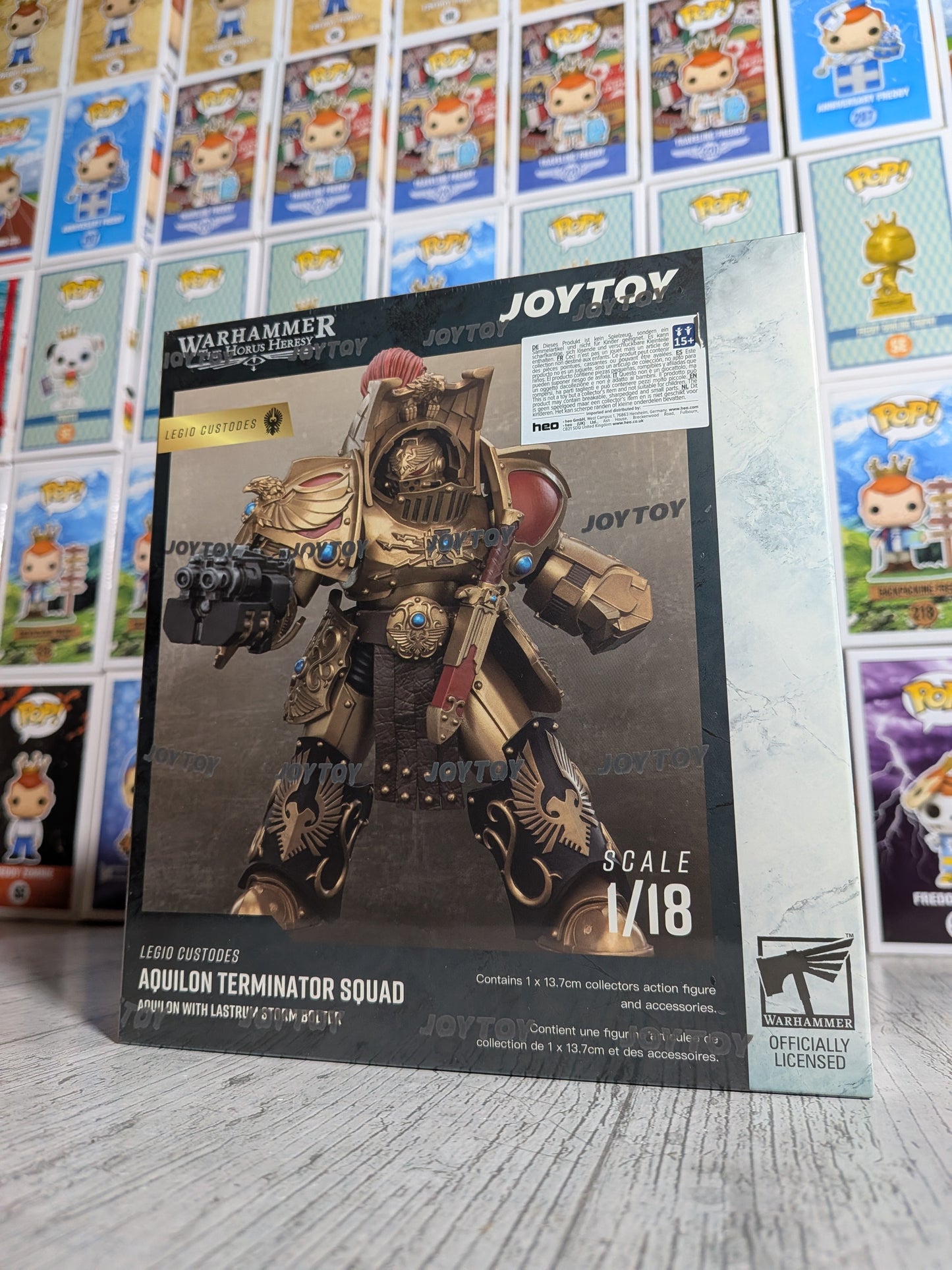 JoyToy Warhammer The Horus Heresy - Legio Custodes Aquilon Terminator Squad Aquilon mit Lastrum-Sturmbolter (13,7 cm)