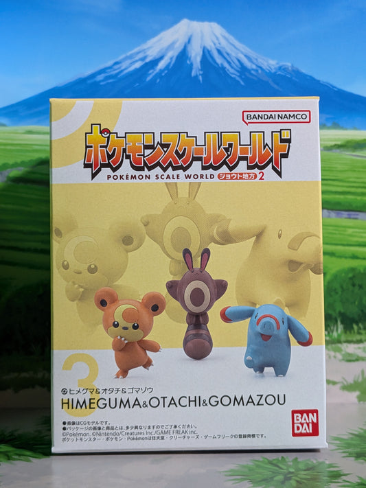 Pokémon Scale World Johto - Teddiursa, Fouinette & Phanpy | Teddiursa, Sentret & Phanpy (Nuovo)