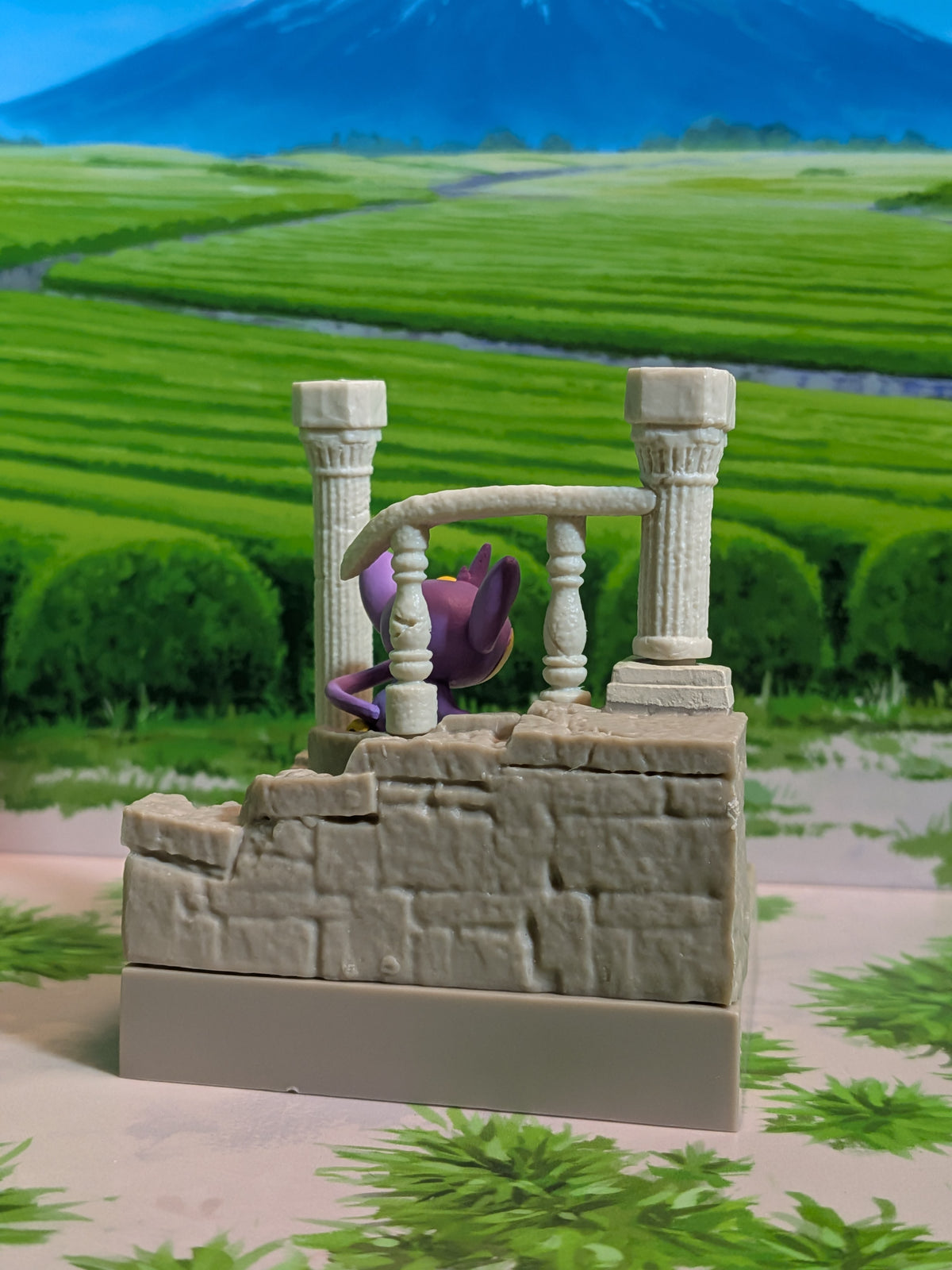 Re-Ment Pokémon: Diorama Collection - Antike Burgruinen - Capumain & Mordudor | Aipom & Gimmighoul | Eipam & Gimmiguru (~10cm)