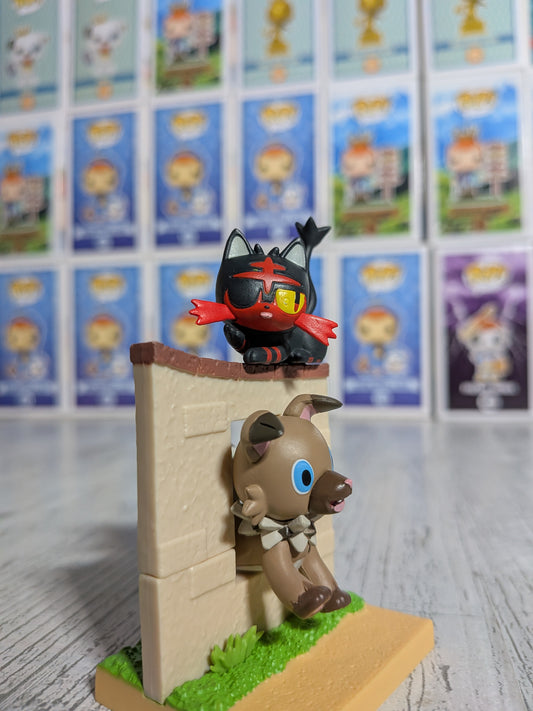 Re-Ment Pokémon - Flamiaou & Rocabot | Litten & Rockruff | Nyabby & Iwanko - Welcome Home Collection