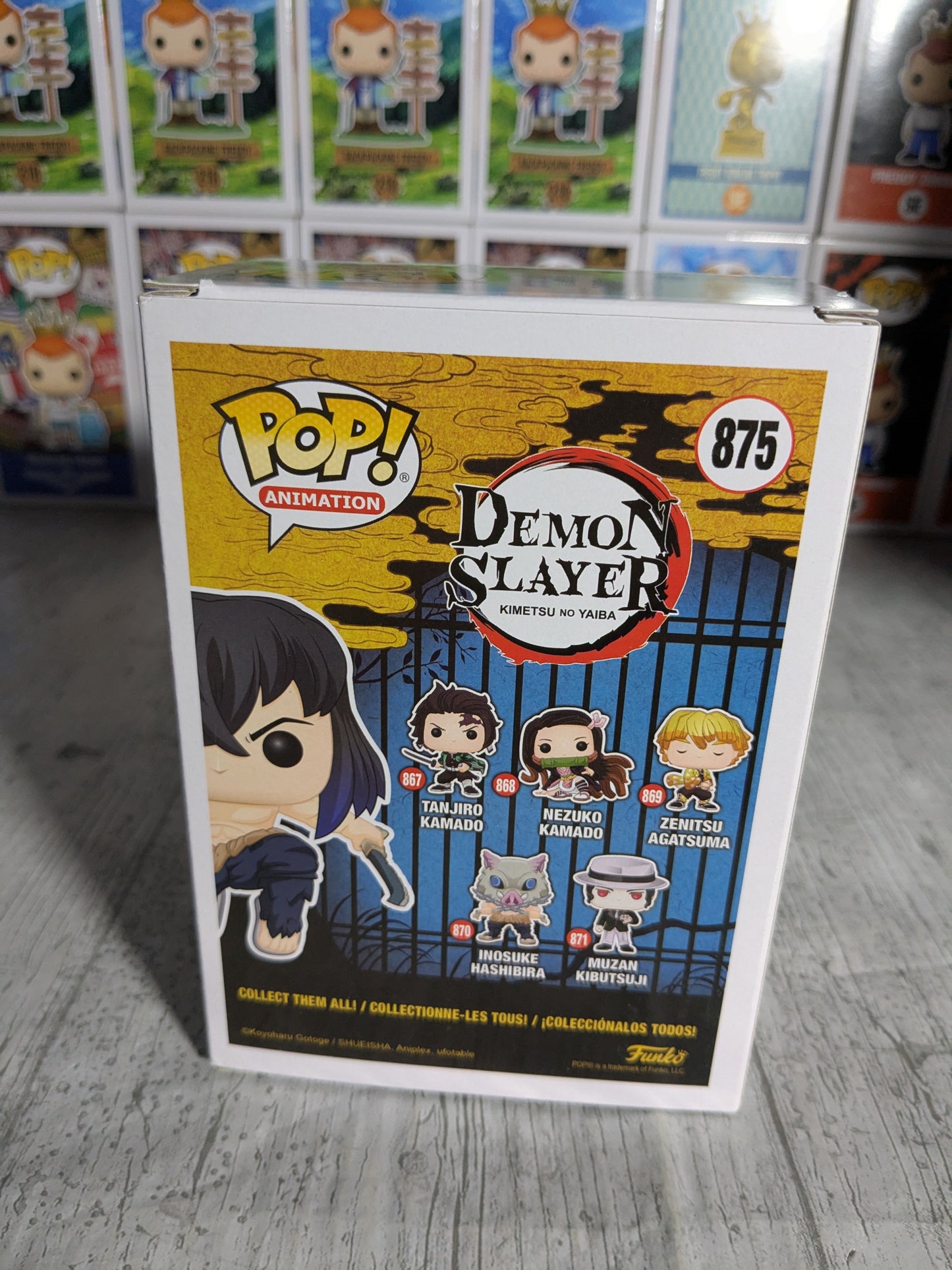 Funko pop 875 : Inosuke Hashibira (Flocked Chase/Damaged Box)