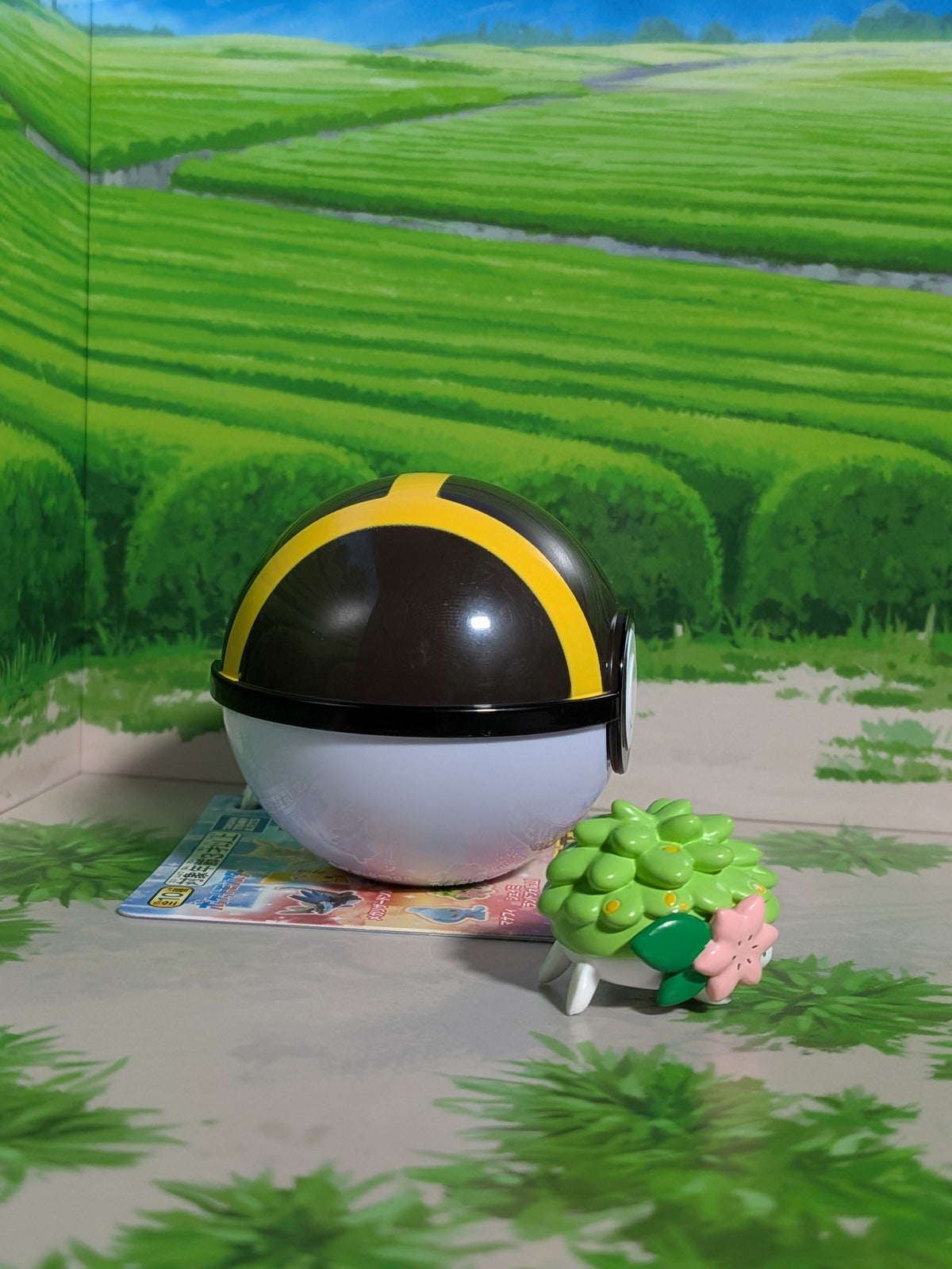 Shokugan: Pokémon Get & Gum - Blazing Sky Illusion - Shaymin (Forme Terrestre) & Ultra Ball (Environ 3 cm)