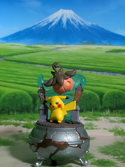 Re-Ment Pokémon Little Night Collection Vol.2 - Pikachu & Pitrouille | Pumpkaboo | Bokeibou (~10cm)