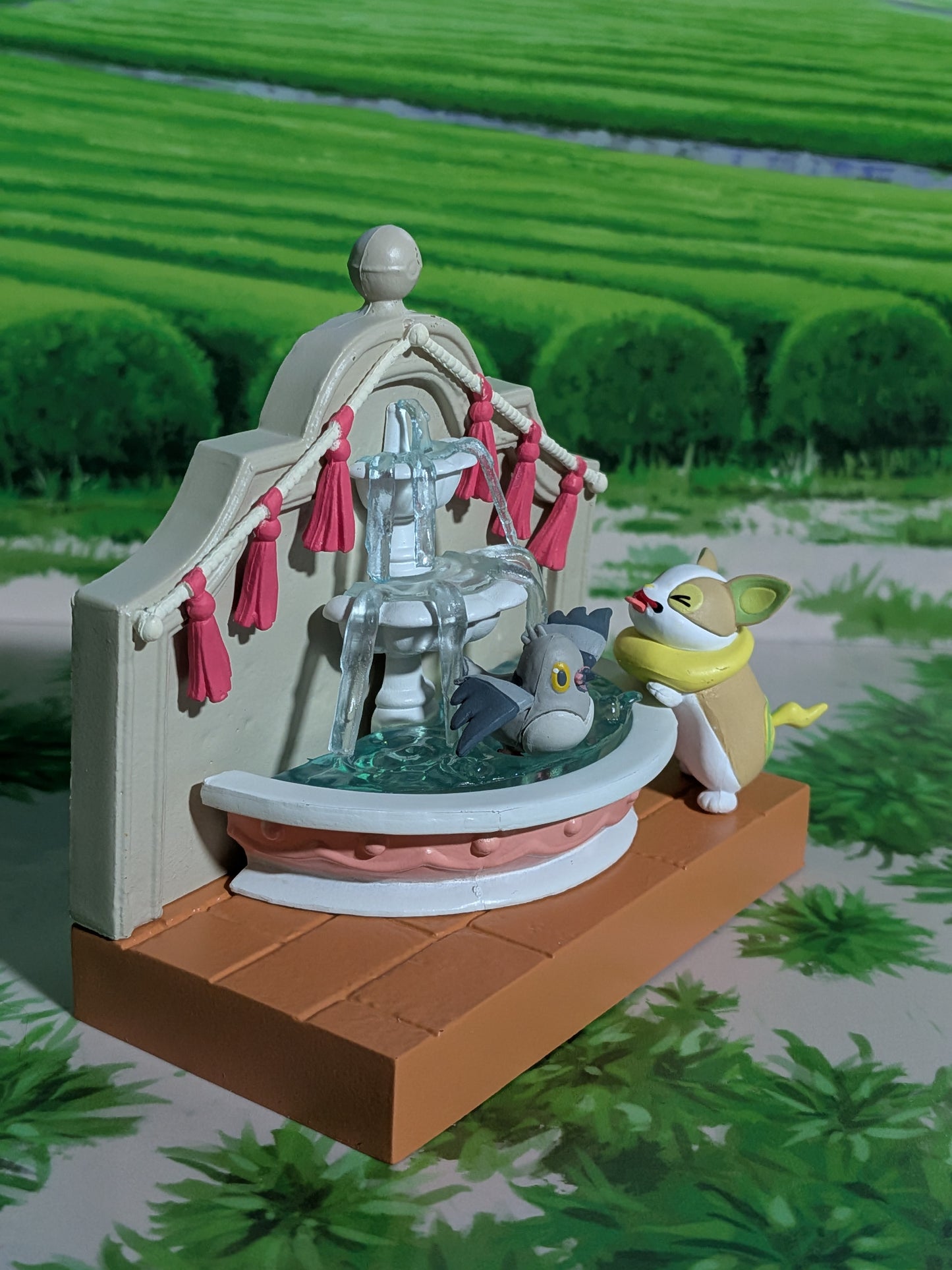 Re-Ment Pokémon Town 2 Festival Street Corner - Voltoutou & Poichigeon (~10cm)