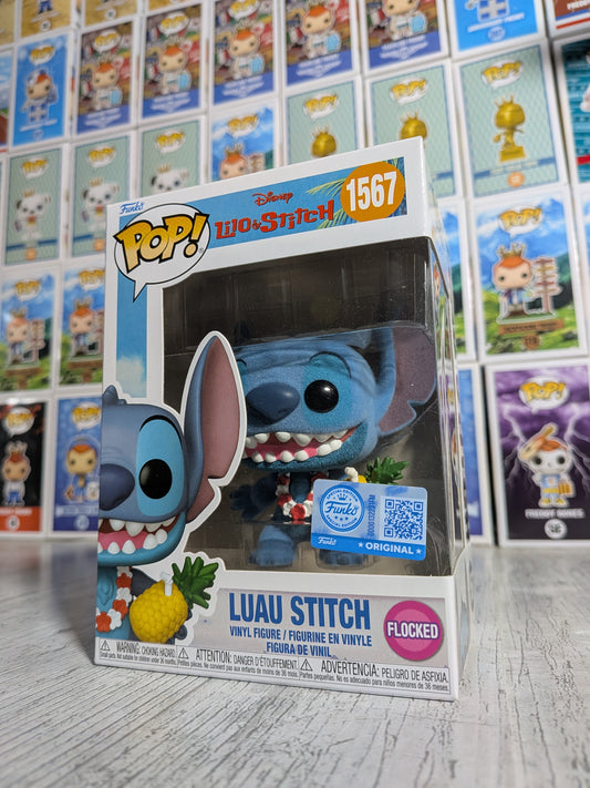 Funko pop Disney Lilo &amp; Stitch #1567 - Luau Stitch (Flocked)